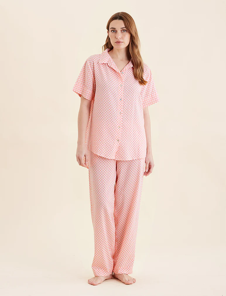 Anais Short Sleeve Full Length PJs - Image 2