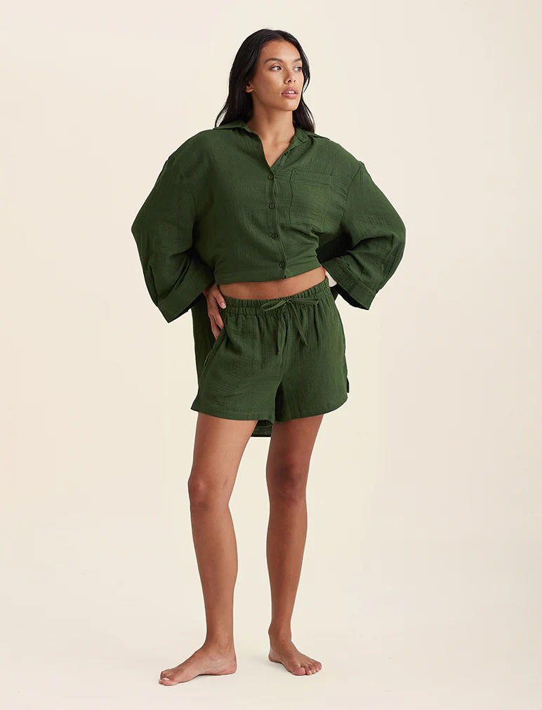 Ashley Textured Cotton Oversized Boxer Short - Image 2