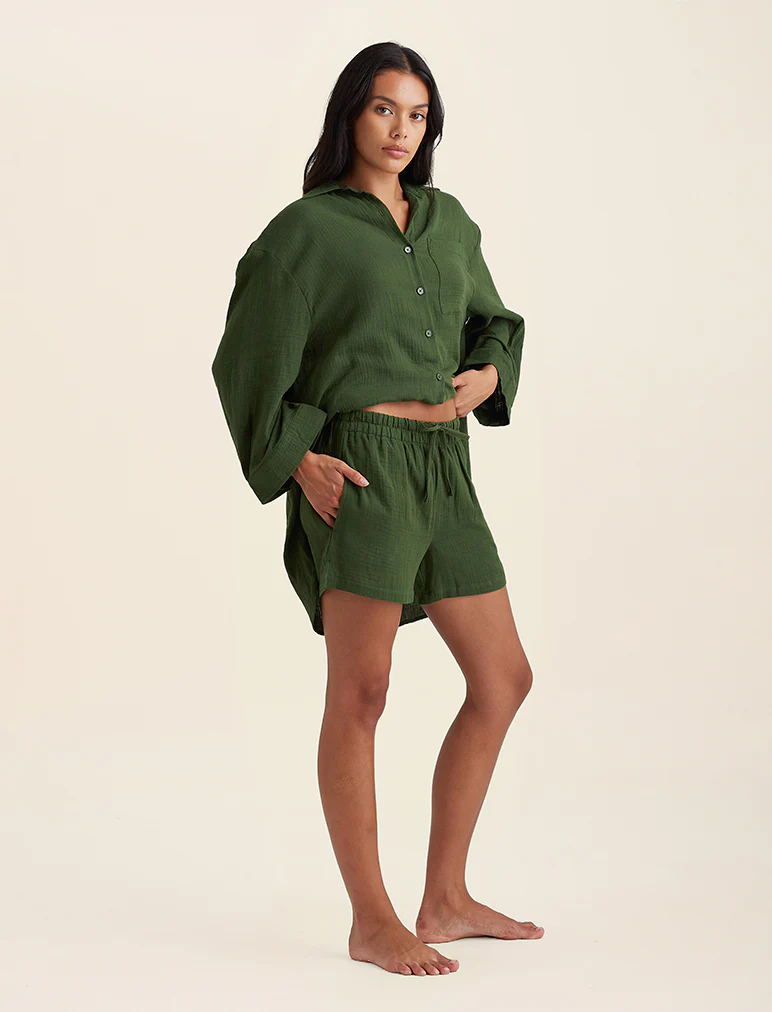 Ashley Textured Cotton Oversized Boxer Short - Image 3