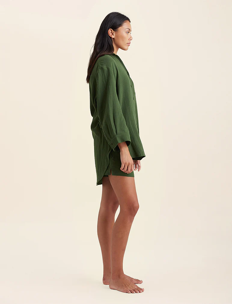 Ashley Textured Cotton Oversized Shirt - Image 5