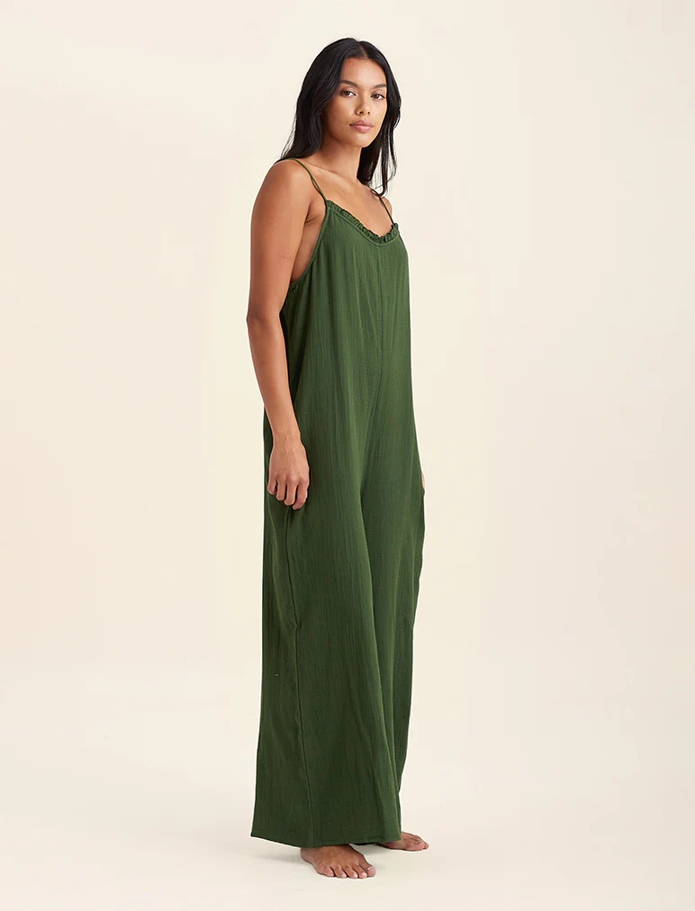 Ashley Textured Cotton Relaxed Jumpsuit - Image 2