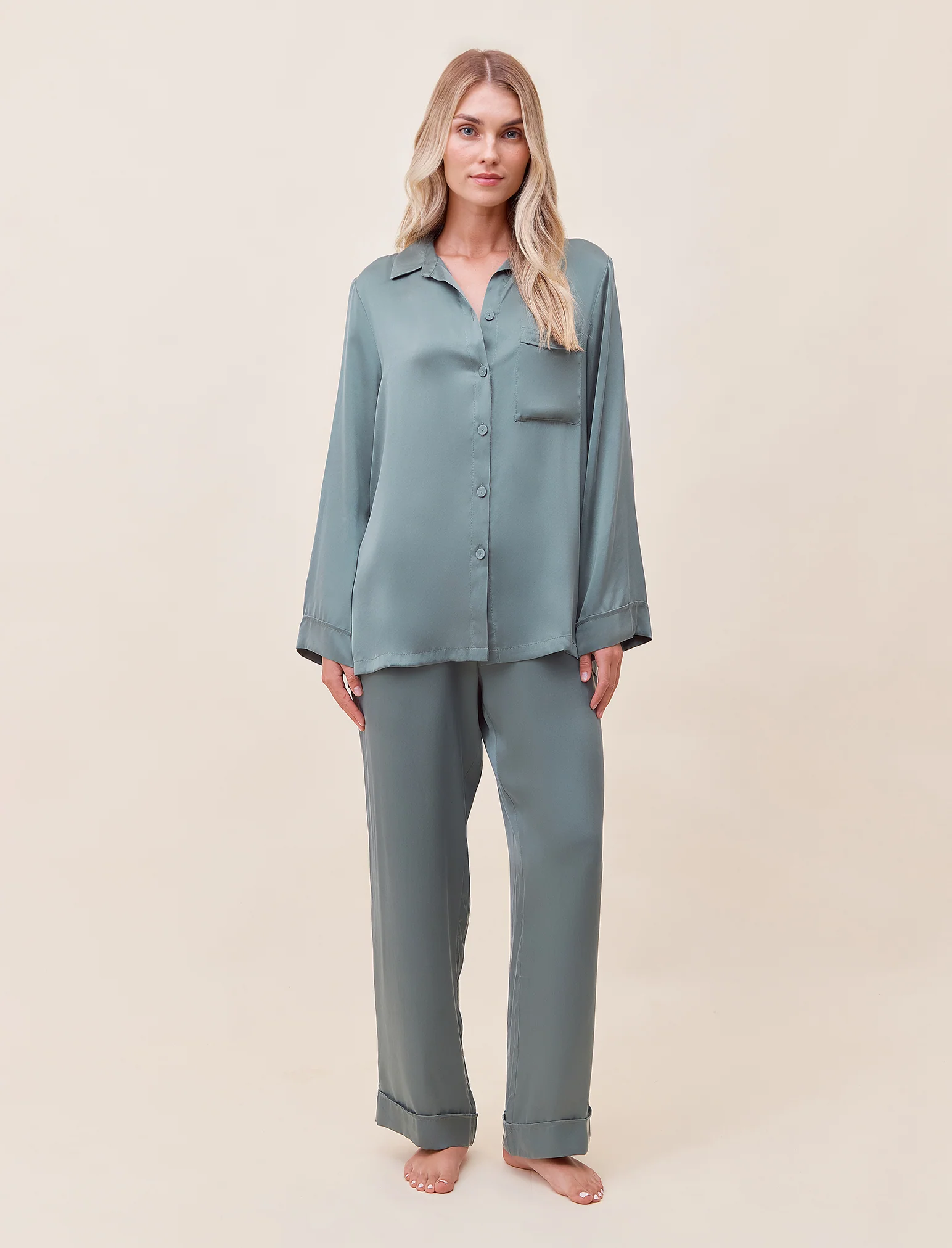 Audrey Washable Silk Full Length PJ - Image 17