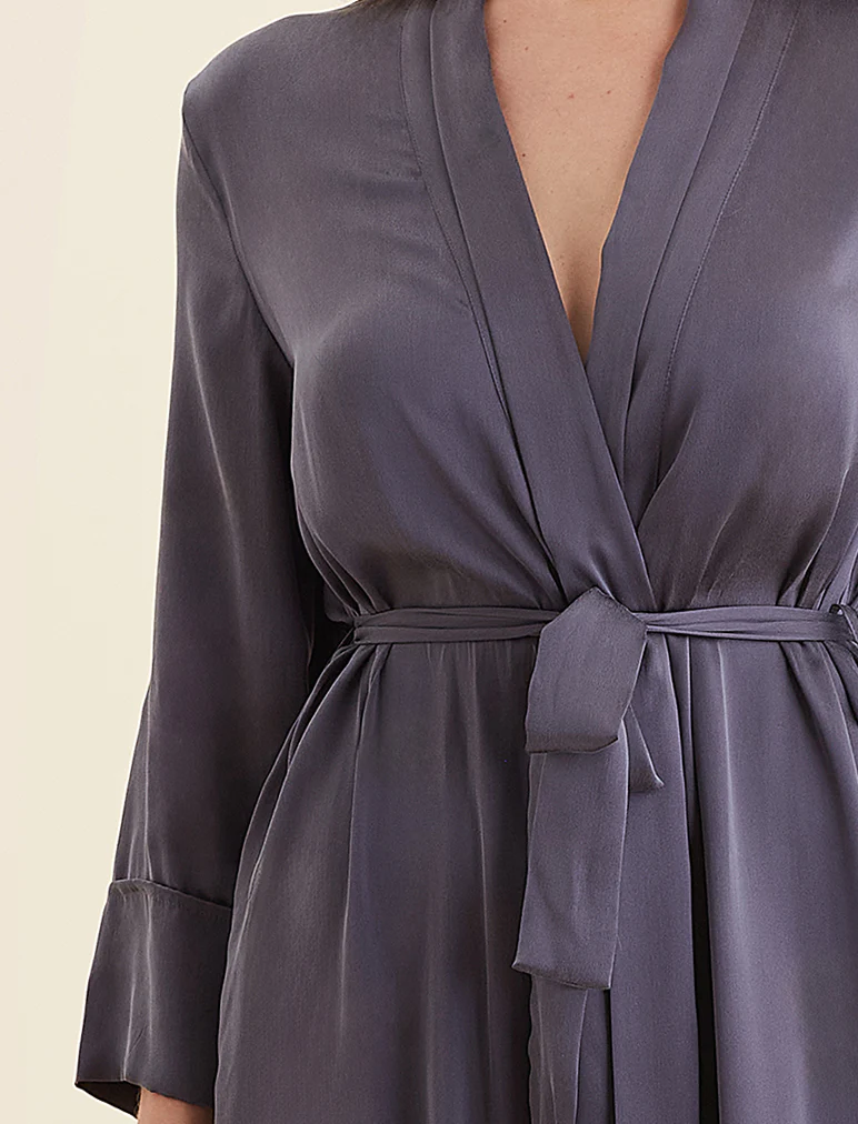 Audrey Washable Silk Long Robe - Image 2
