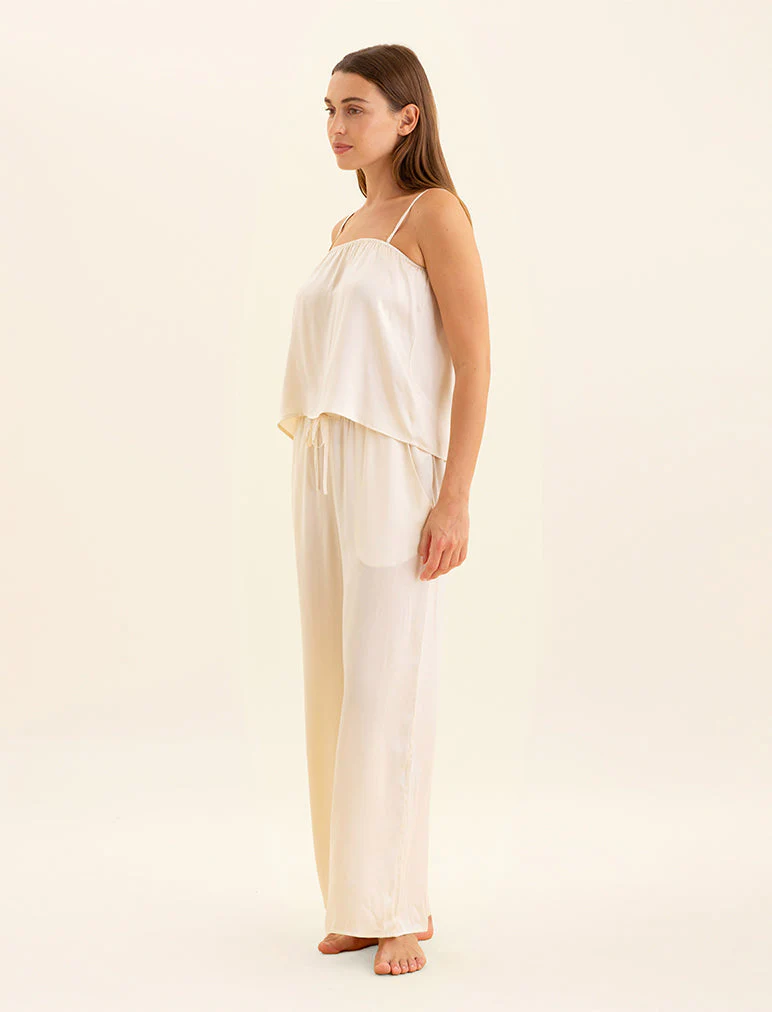 Audrey Washable Silk Wide Leg Pants - Image 3