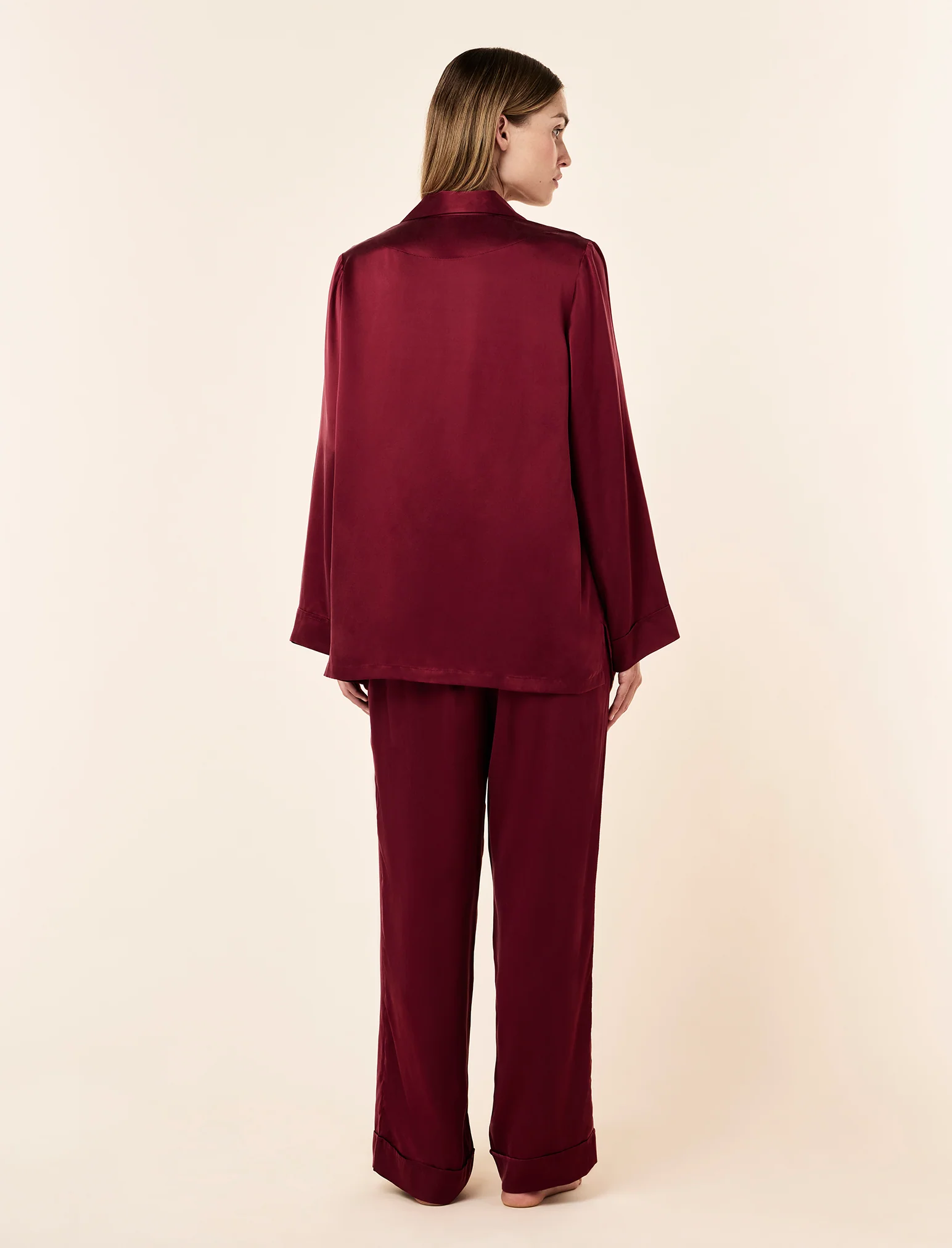 Audrey Washable Silk Full Length PJ Set - Image 4