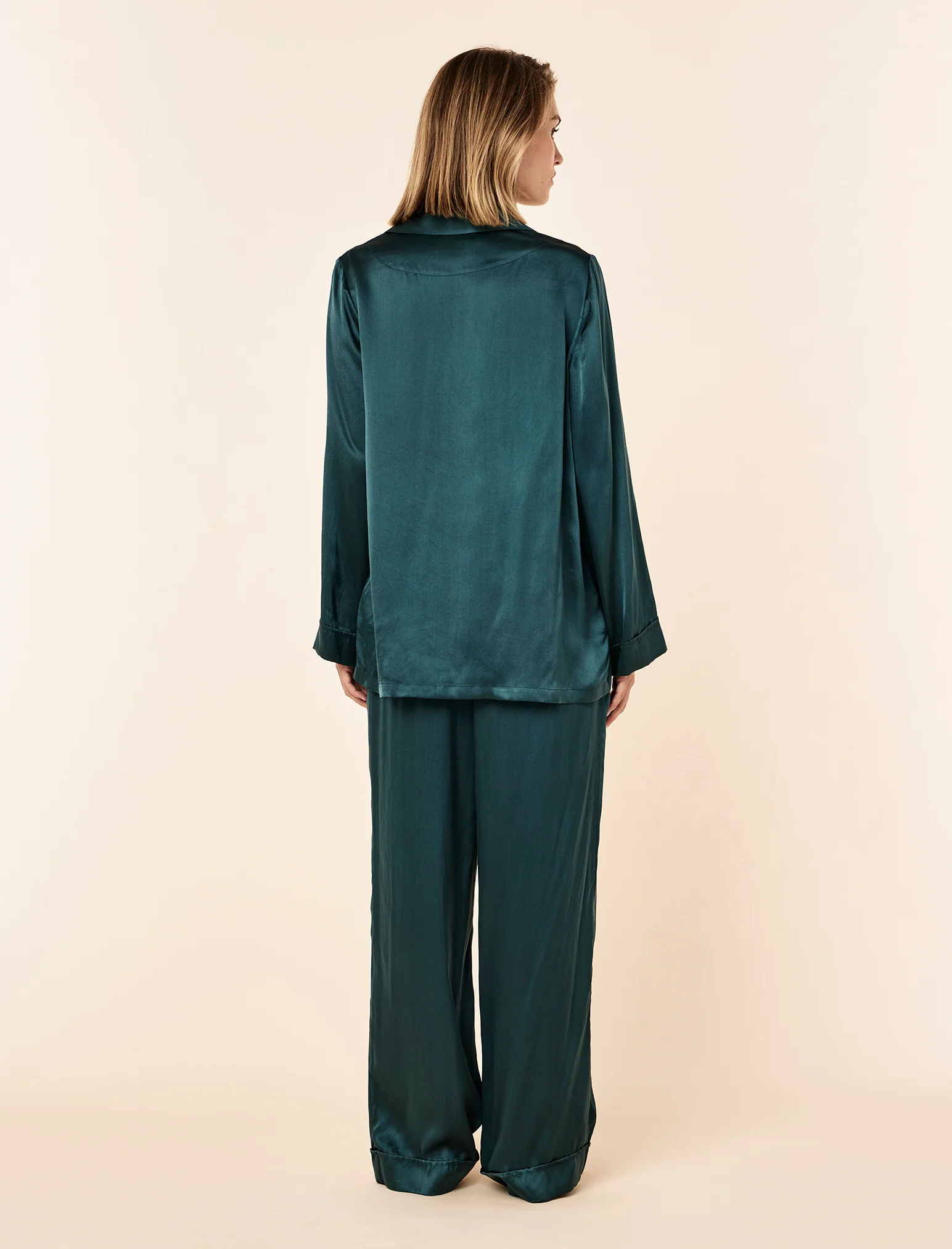 Audrey Washable Silk Full Length PJ Set - Image 5