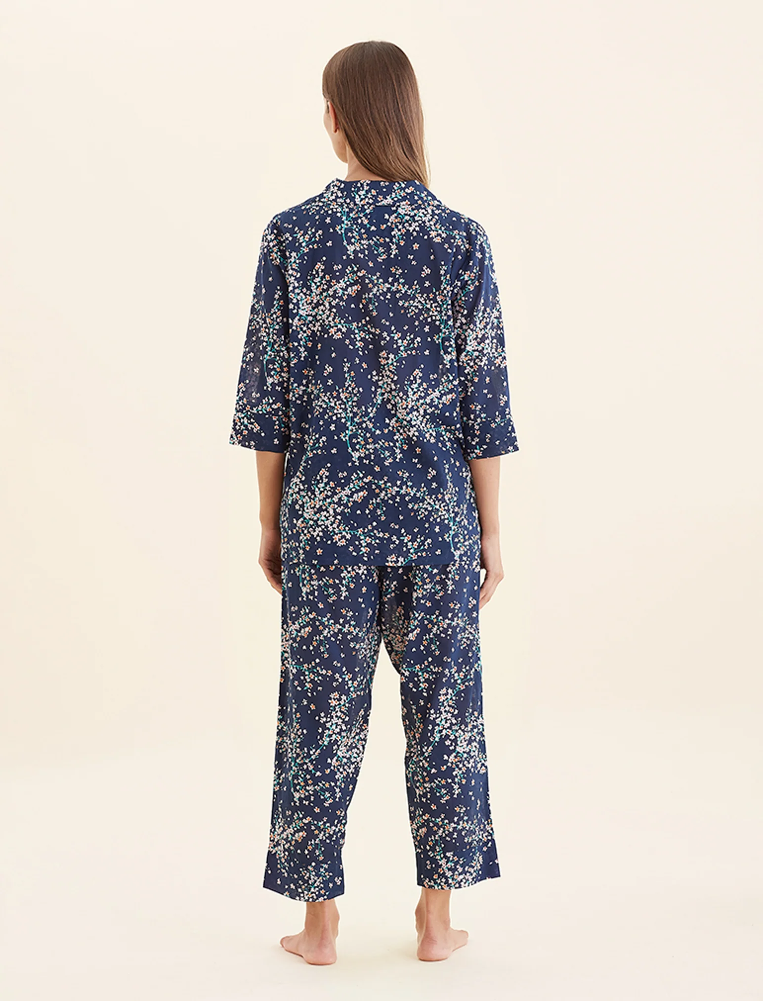 Cheri Blossom Crop PJ Set with Eye Mask - Image 7