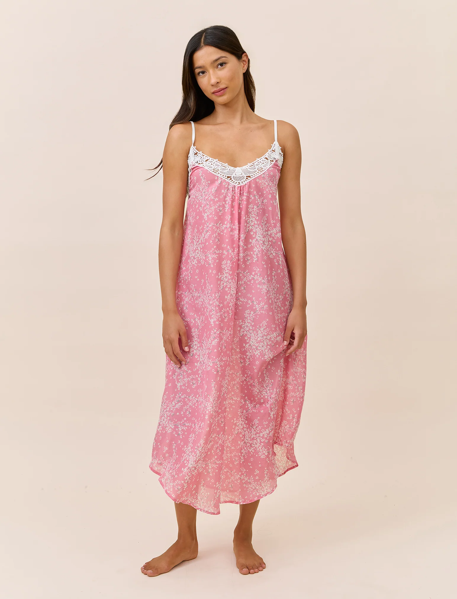 Cheri Blossom Lace Front Maxi Nightie - Image 2