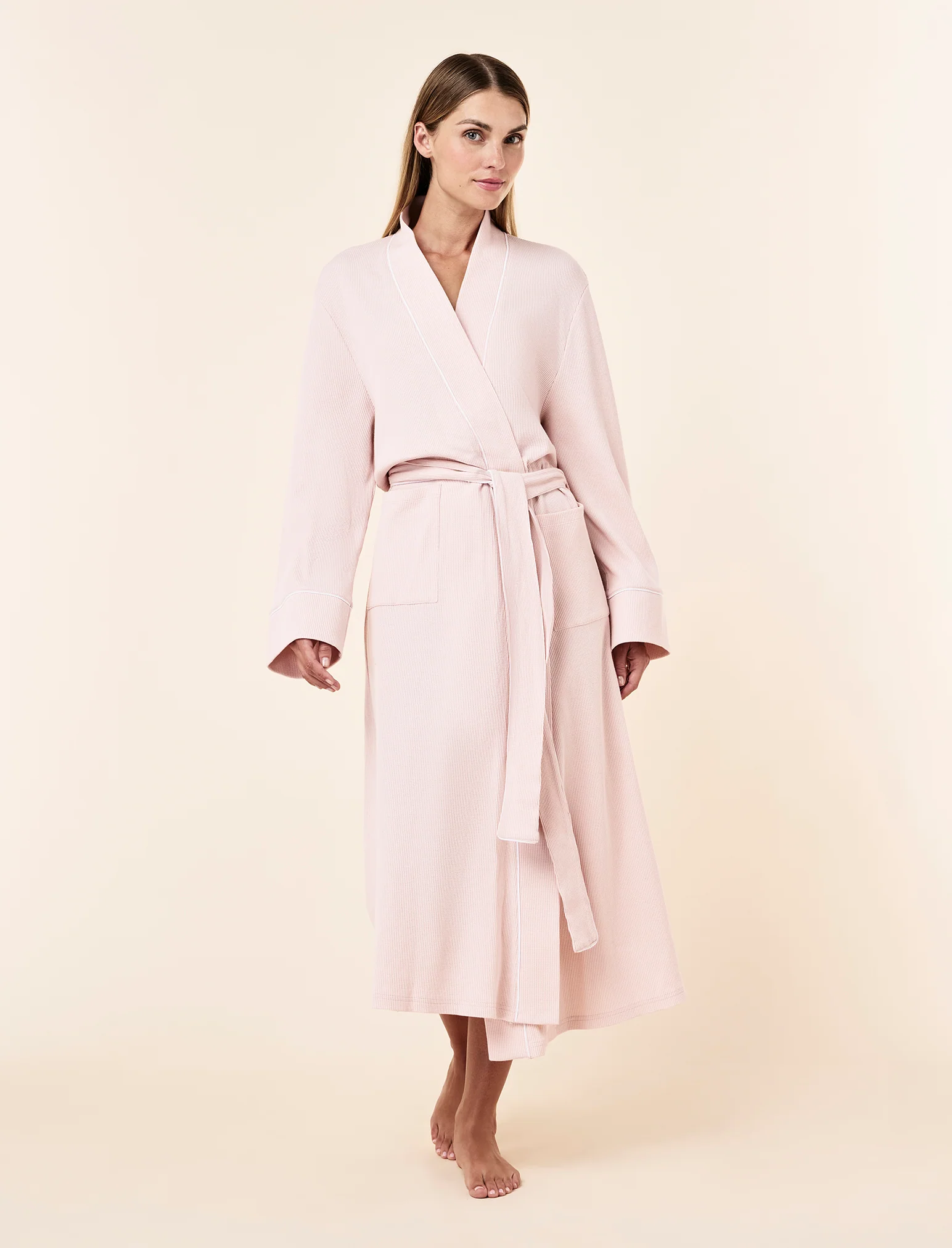 Claire Cotton Waffle Maxi Robe - Image 2