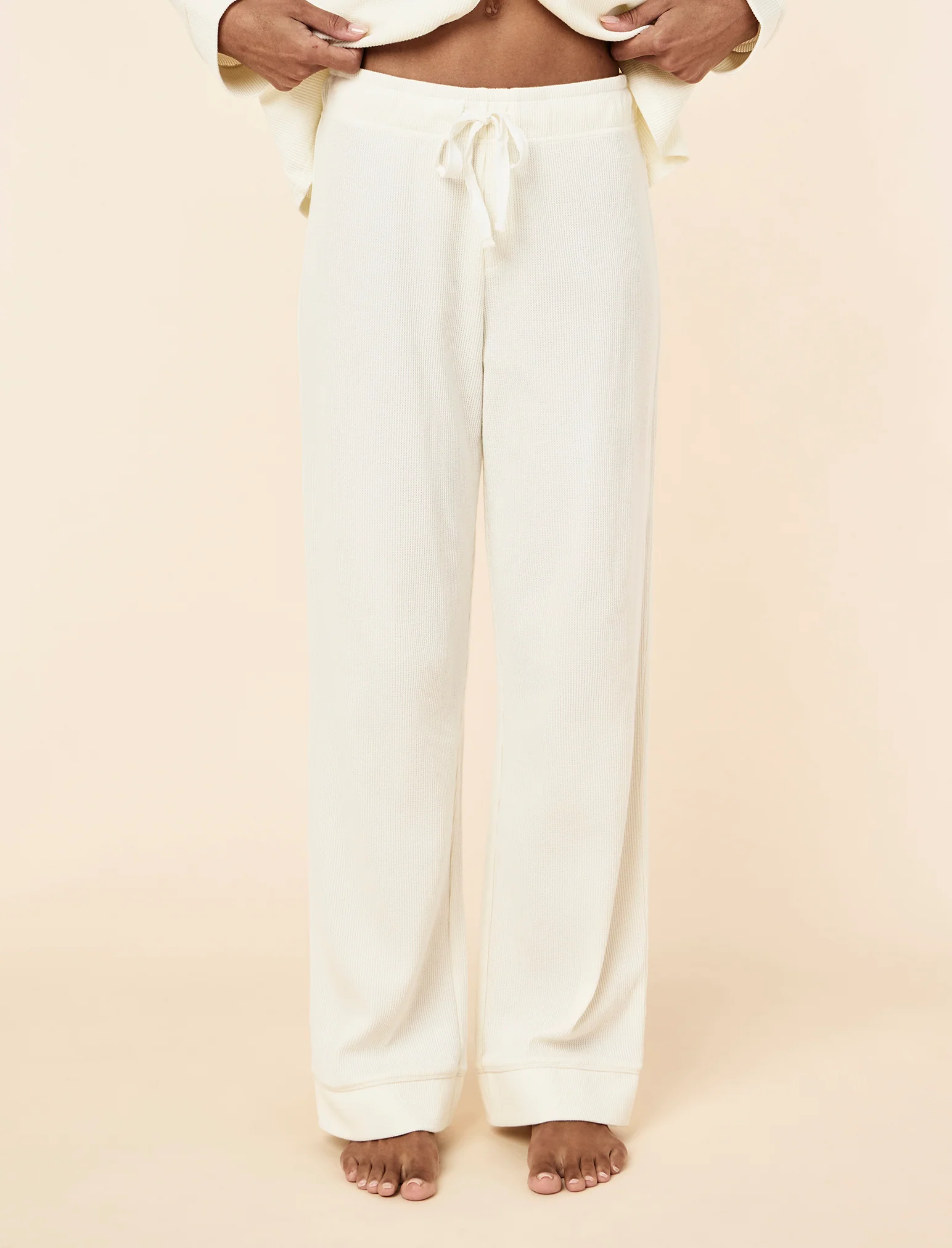 Claire Soft Cotton Waffle Full Length PJ Set - Image 4