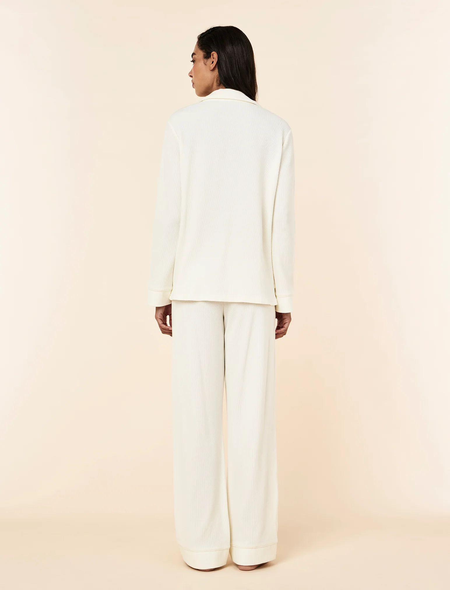 Claire Soft Cotton Waffle Full Length PJ Set - Image 5