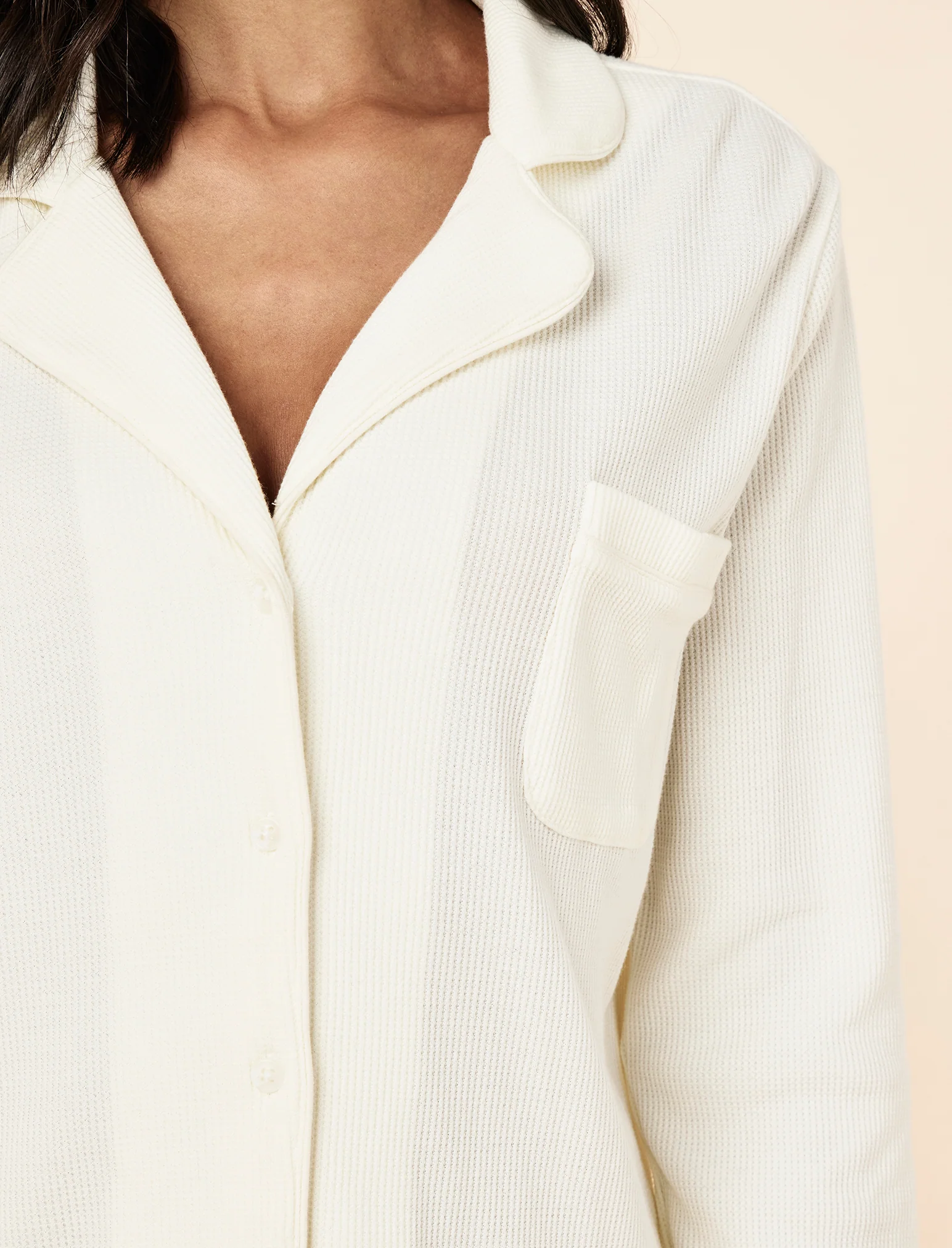 Claire Soft Cotton Waffle Full Length PJ Set - Image 7