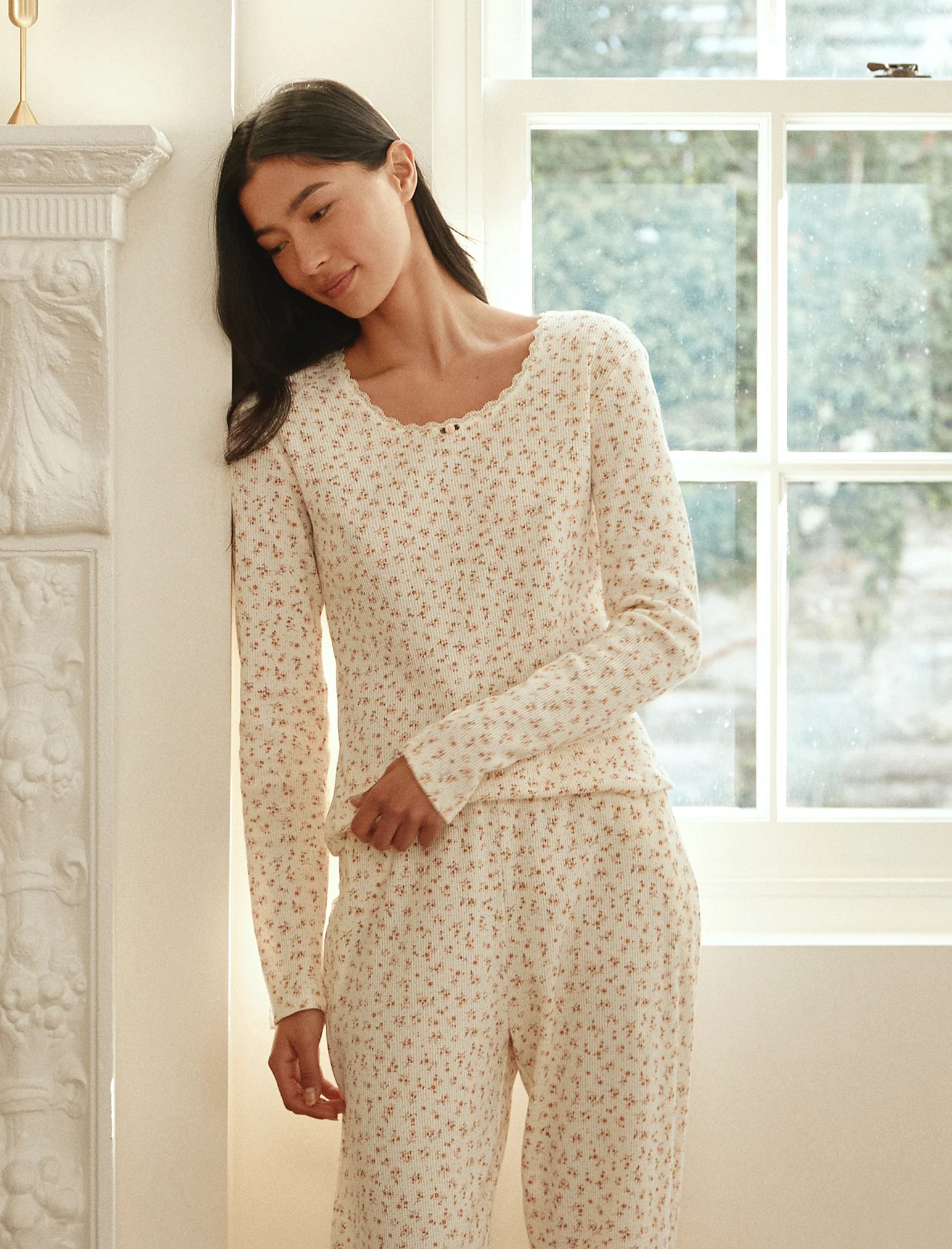 Claire Soft Cotton Waffle PJ Set - Image 2