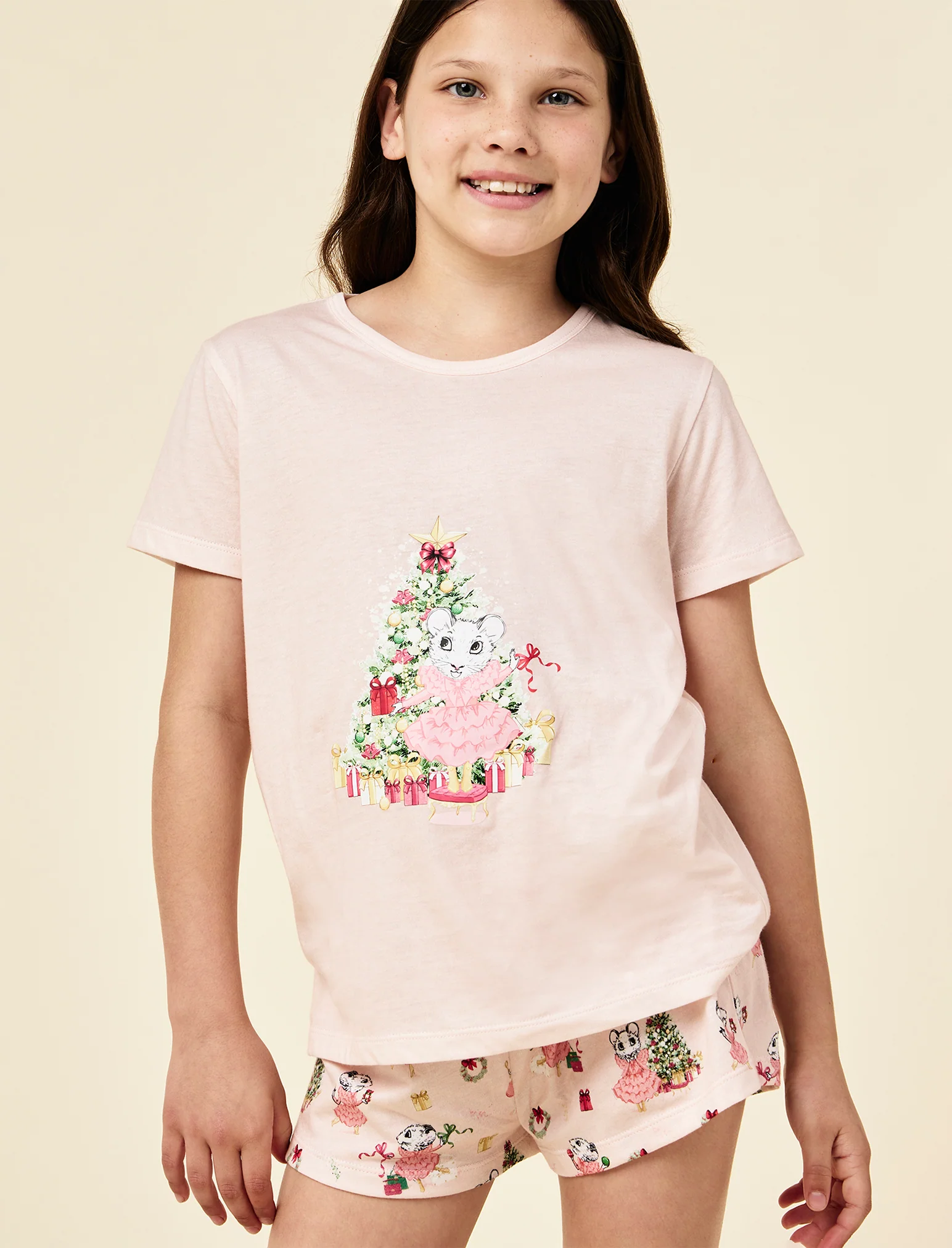 Claris The Mouse Kids Knit Placement PJ Set - Image 2