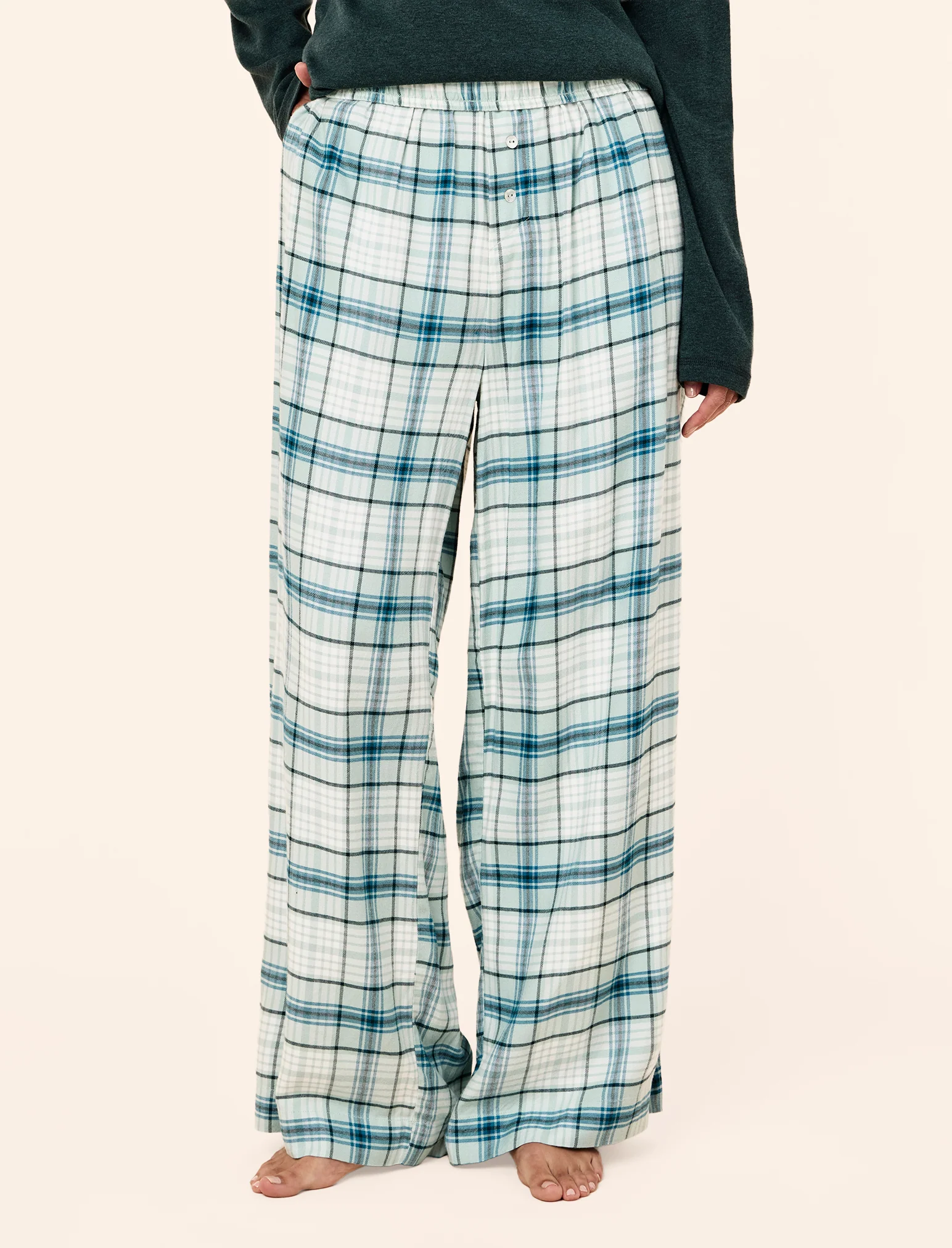 Comfy Plaid Full Length Pant - Image 2
