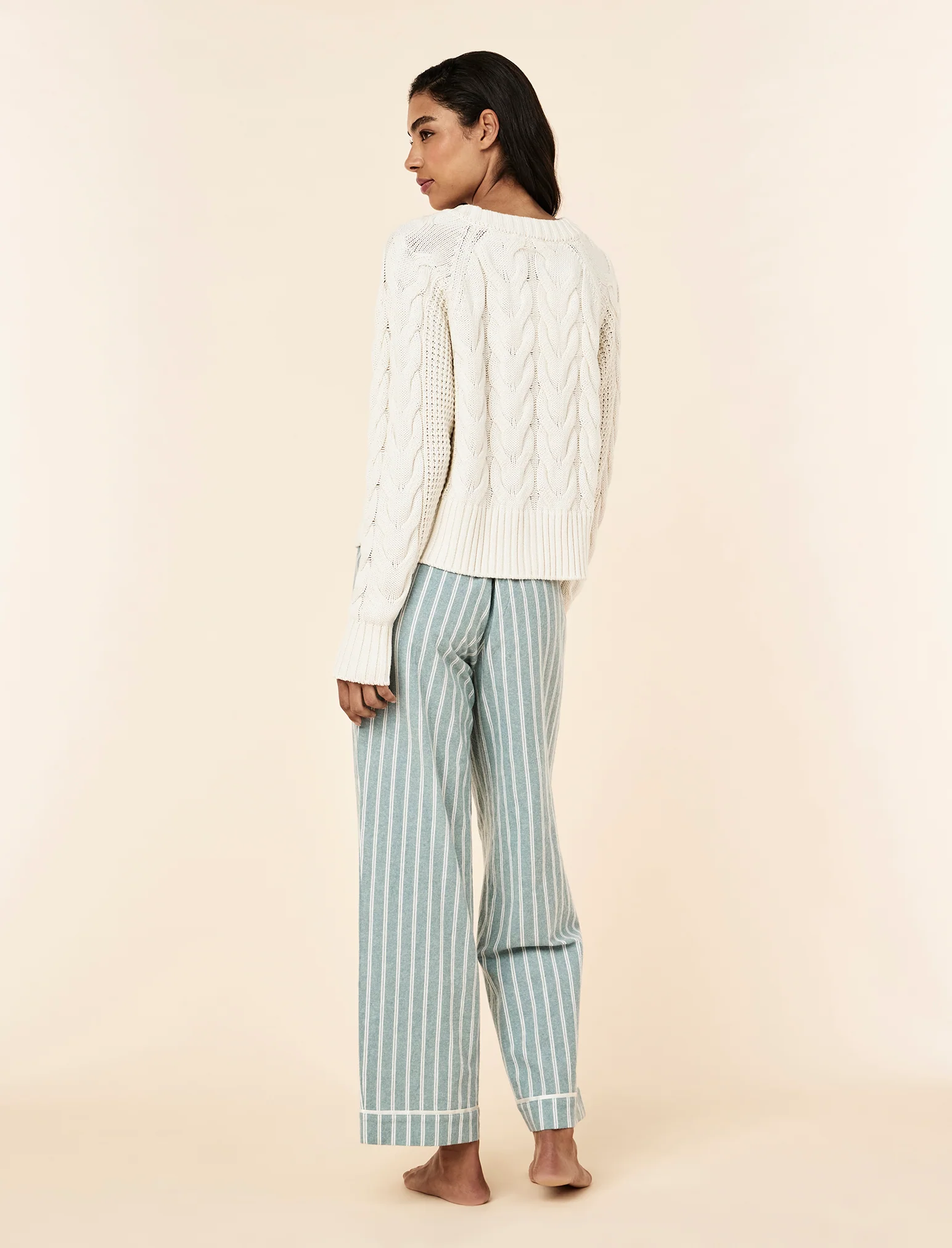 Cosy Cable Cotton Cashmere Cardi - Image 6