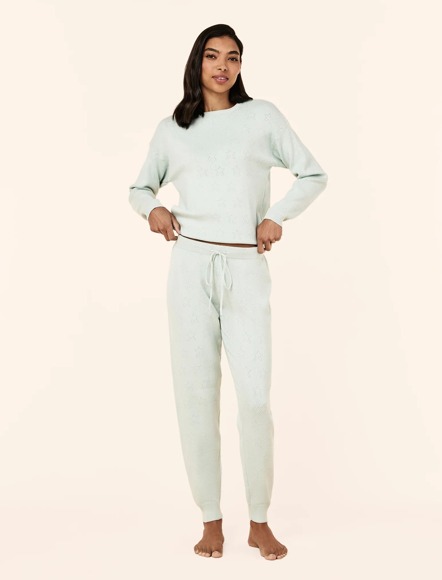 Cosy Pointelle Long Sleeve Top and Jogger - Image 3