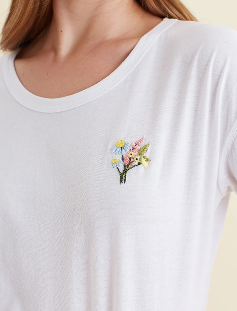 Delphine Embroidered Tee - Image 3