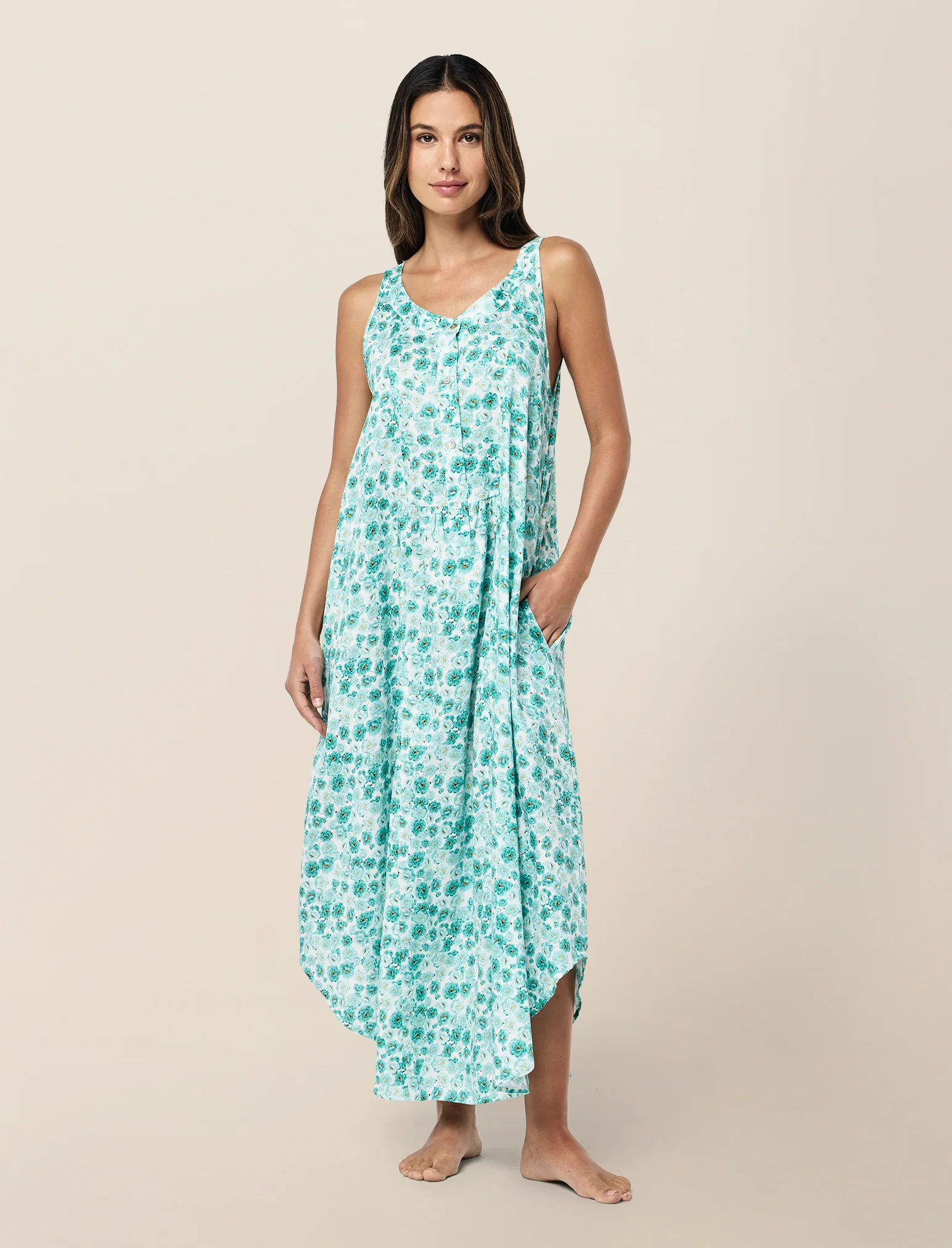 Florence Panel Front Maxi Nightie