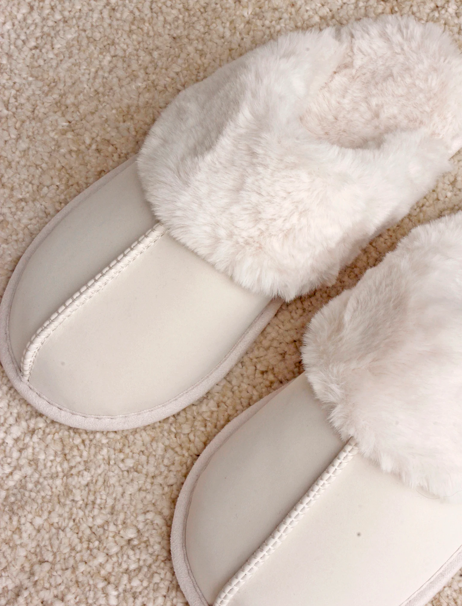 Fur Trim Suedette Slides - Image 3