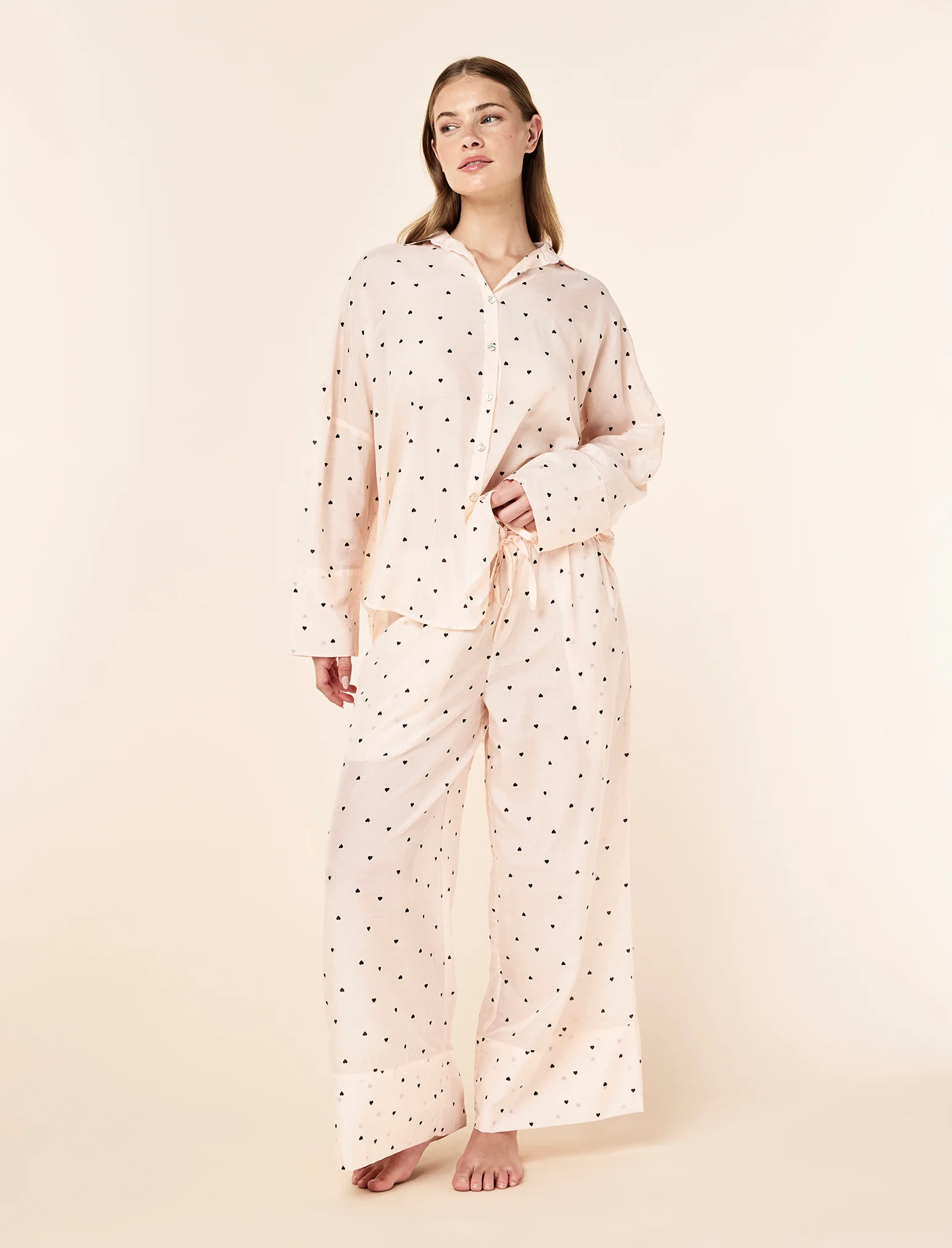 Hearts Full Length PJ Set - Image 3