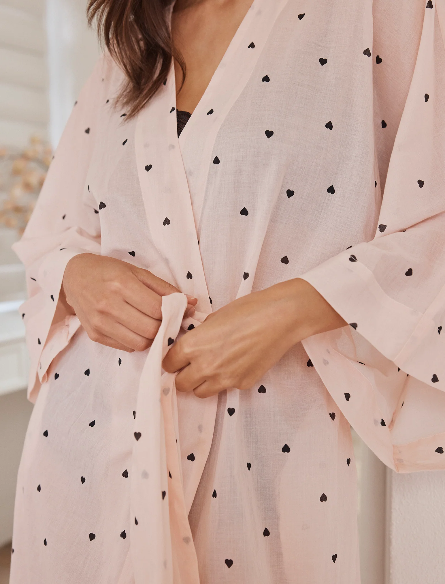 Hearts Maxi Kimono Robe - Image 2