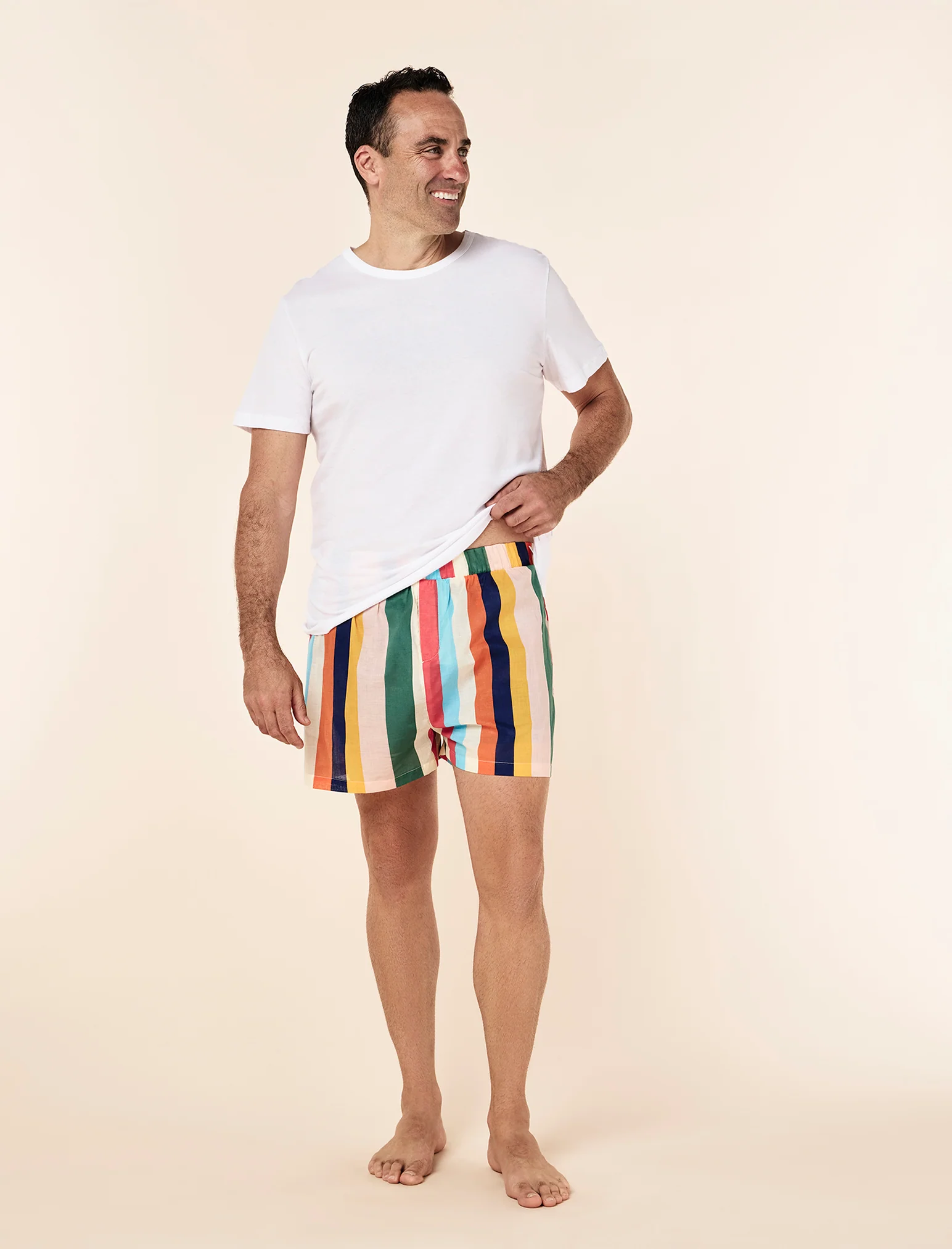 Holiday Stripe Men's Boxer PJ Set - Image 2