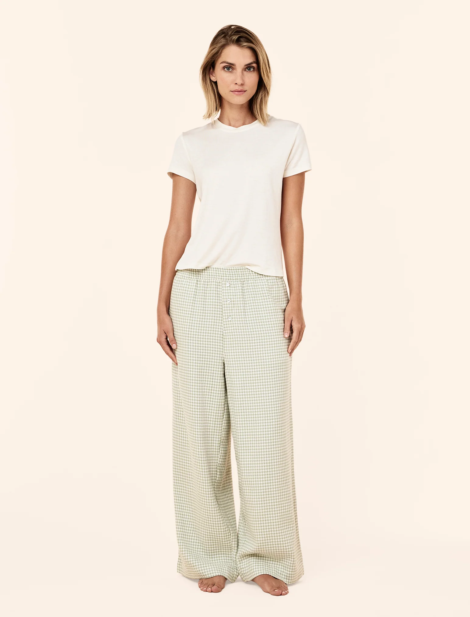 Houndstooth Full Length Pant