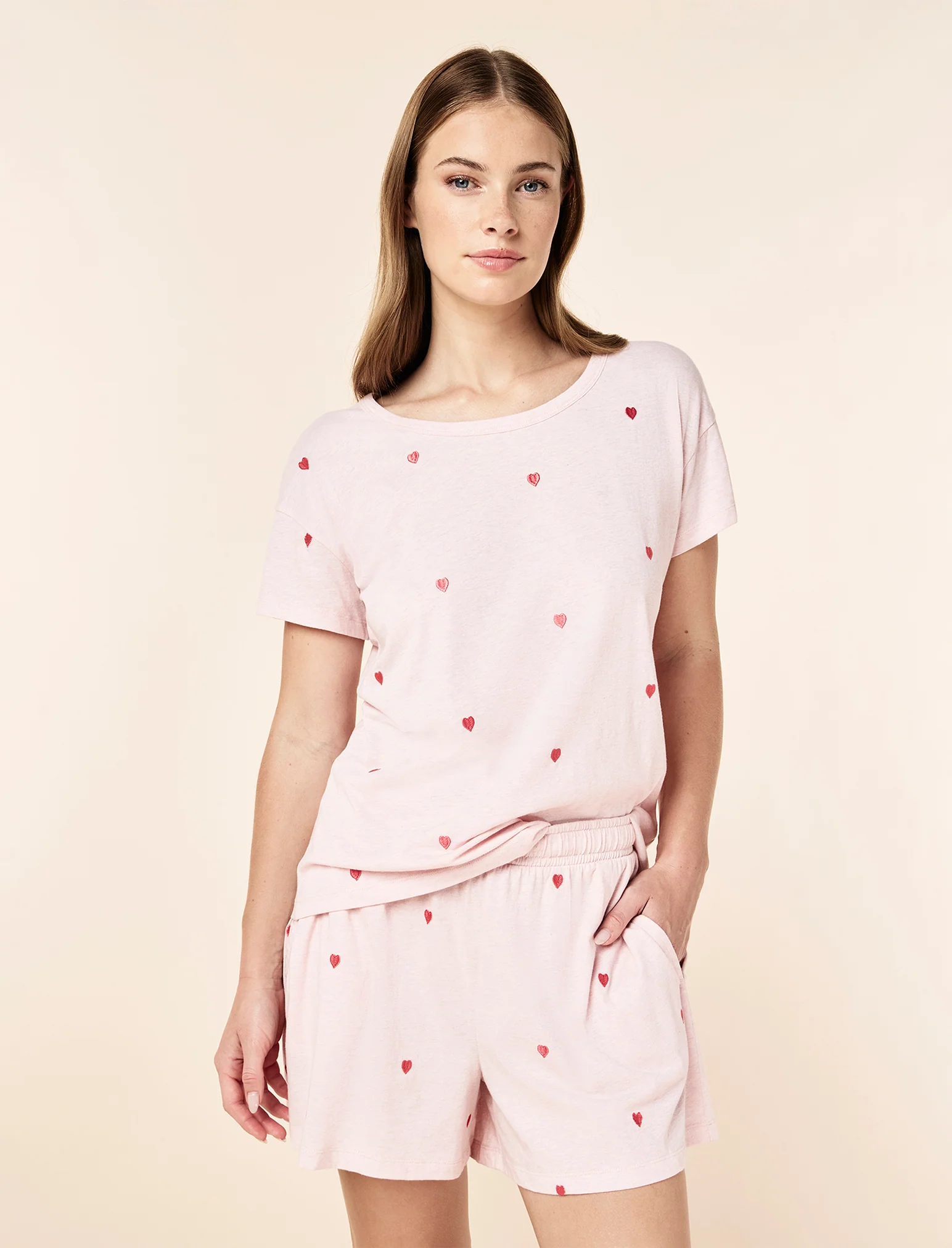 Jada Hearts Cotton Knit Boxer PJ Set - Image 3
