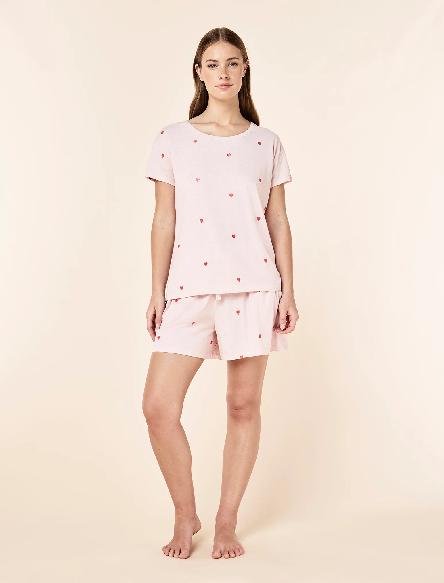 Jada Hearts Cotton Knit Boxer PJ Set - Image 5