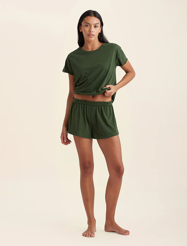Jada Organic Cotton Knit Elastic-Waist Shorts - Image 2