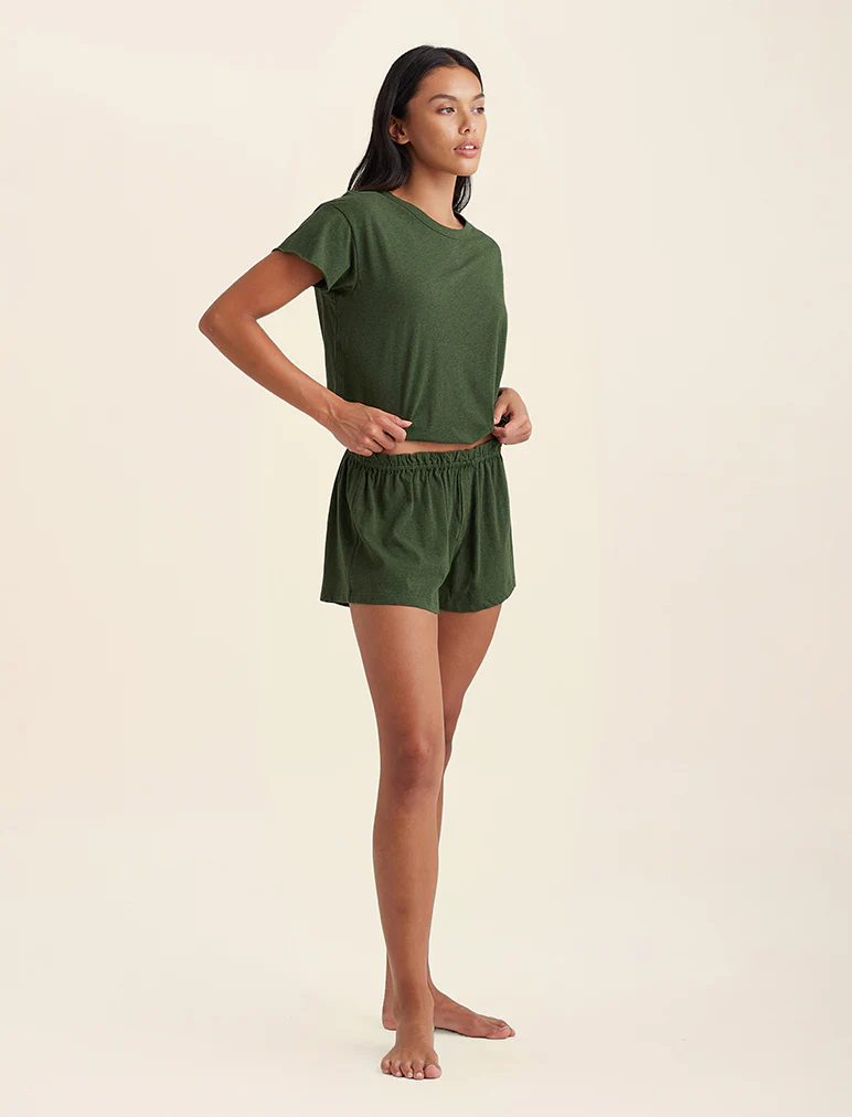 Jada Organic Cotton Knit Elastic-Waist Shorts - Image 3