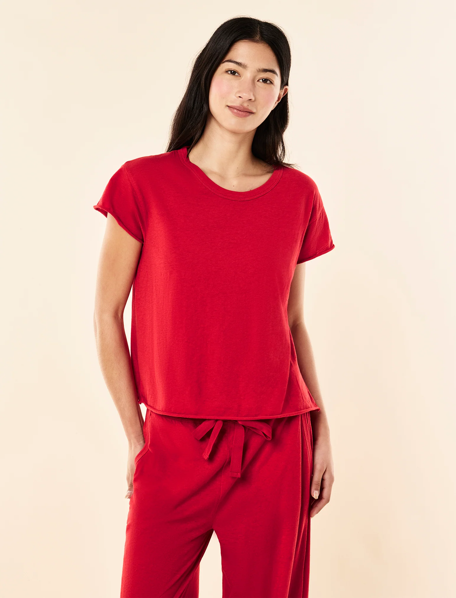 Jada Organic Cotton Knit Boxy Tee - Image 14