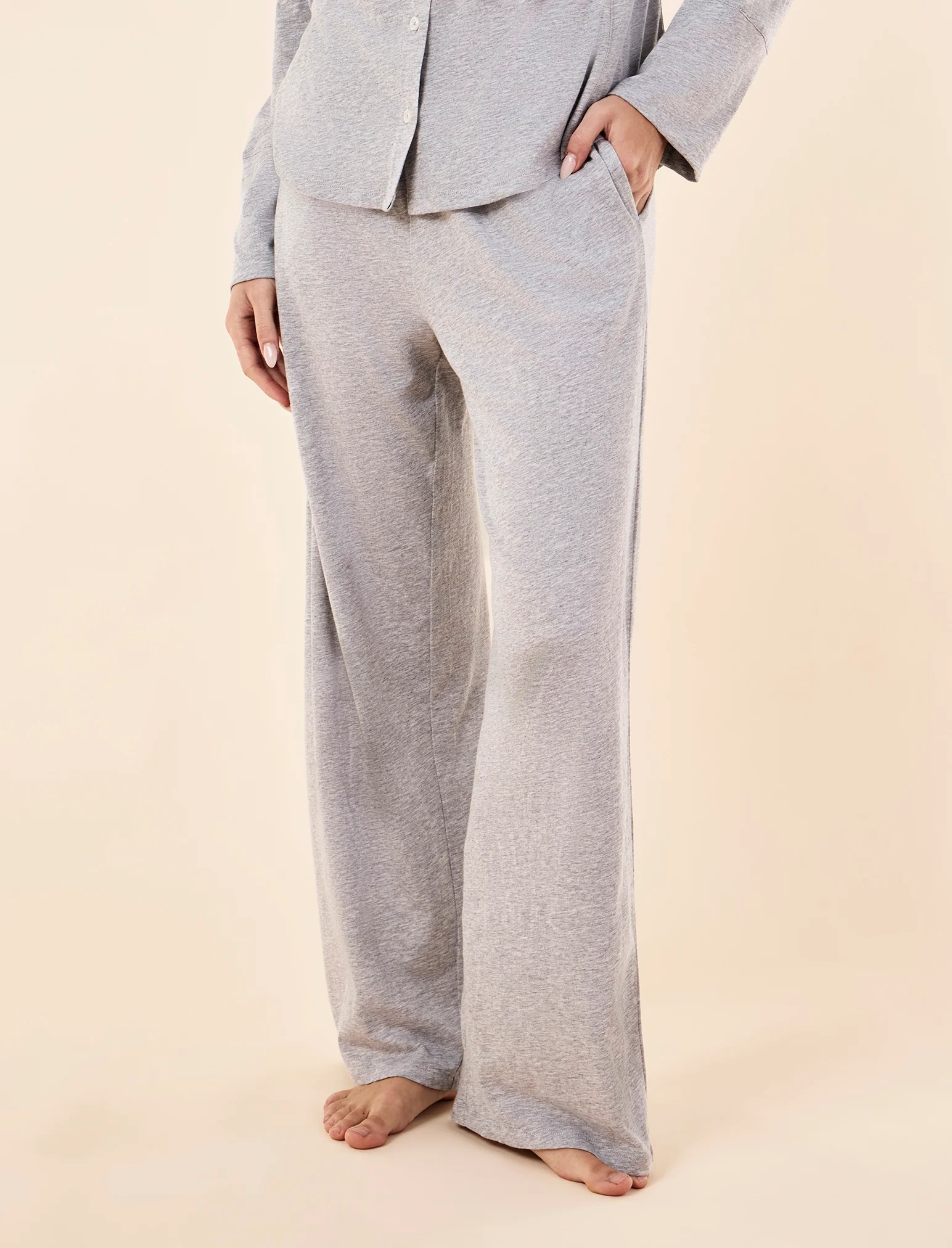 Jada Organic Cotton Knit Button Front PJ Set - Image 6