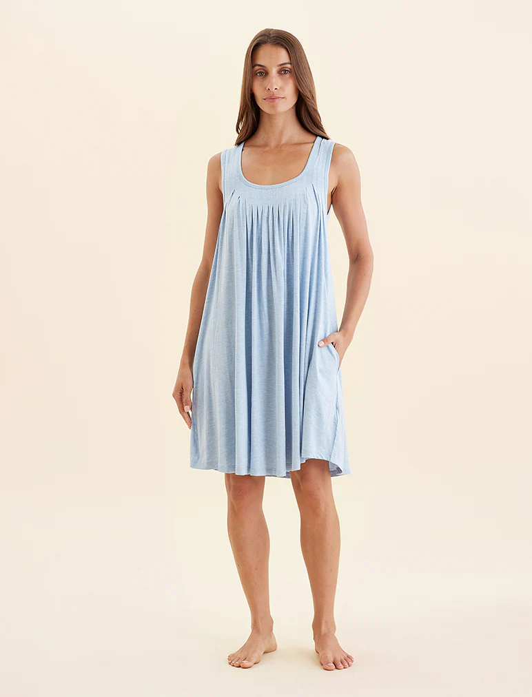 Kate Modal Soft Pleat Front Curved Nightie - Image 5