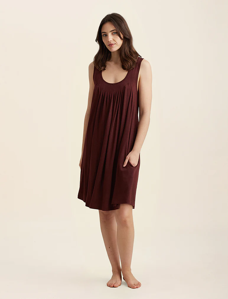 Kate Modal Soft Pleat Front Curved Nightie - Image 6