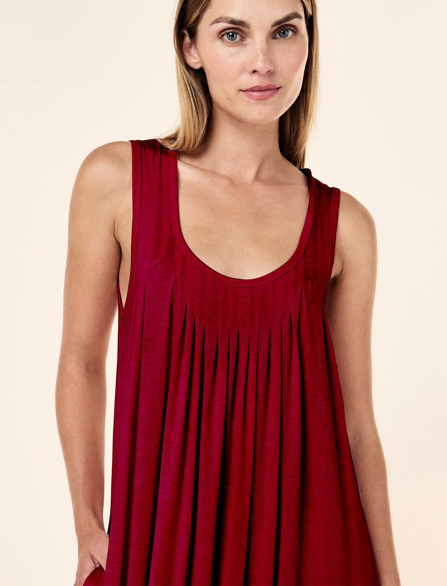 Kate Modal Soft Pleat Front Maxi Nightie - Image 3