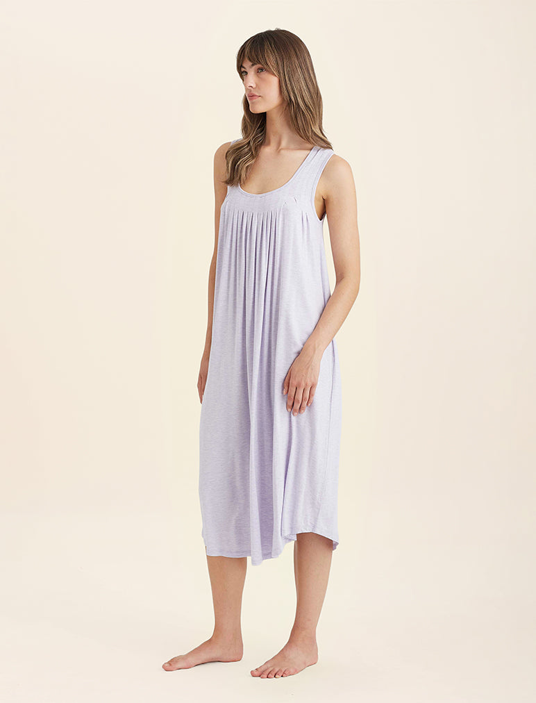 Kate Modal Soft Pleat Front Maxi Nightie - Image 4