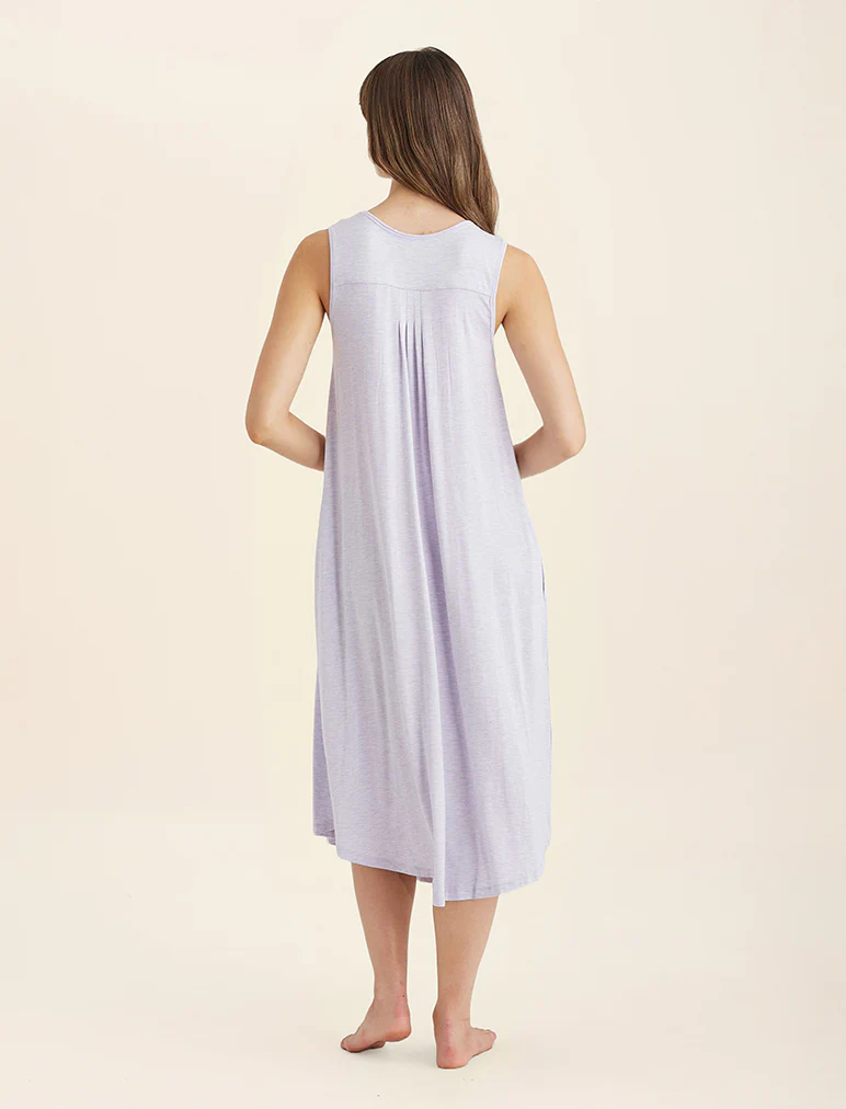 Kate Modal Soft Pleat Front Maxi Nightie - Image 6