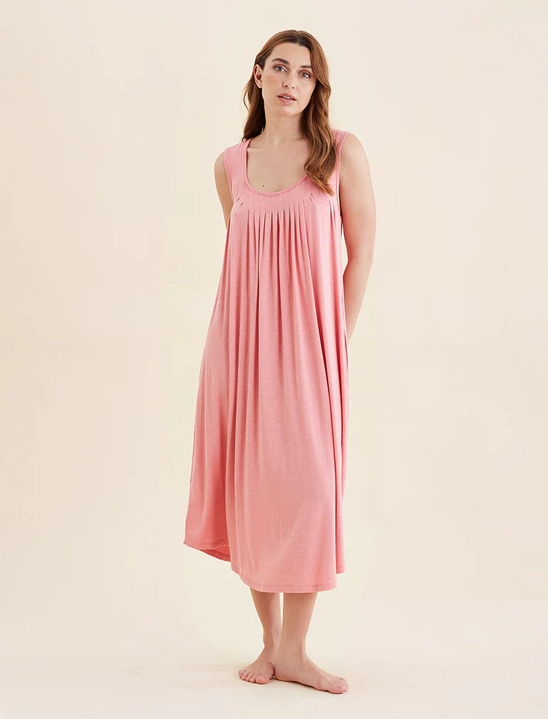 Kate Modal Soft Pleat Front Maxi Nightie - Image 8