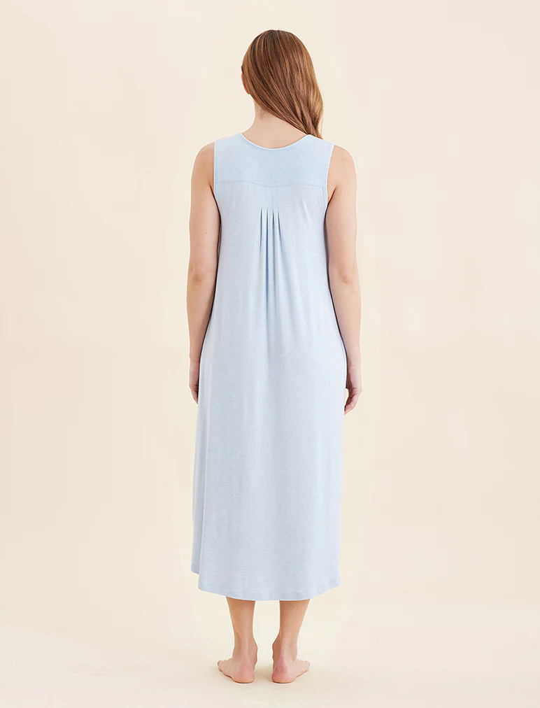 Kate Modal Soft Pleat Front Maxi Nightie - Image 4