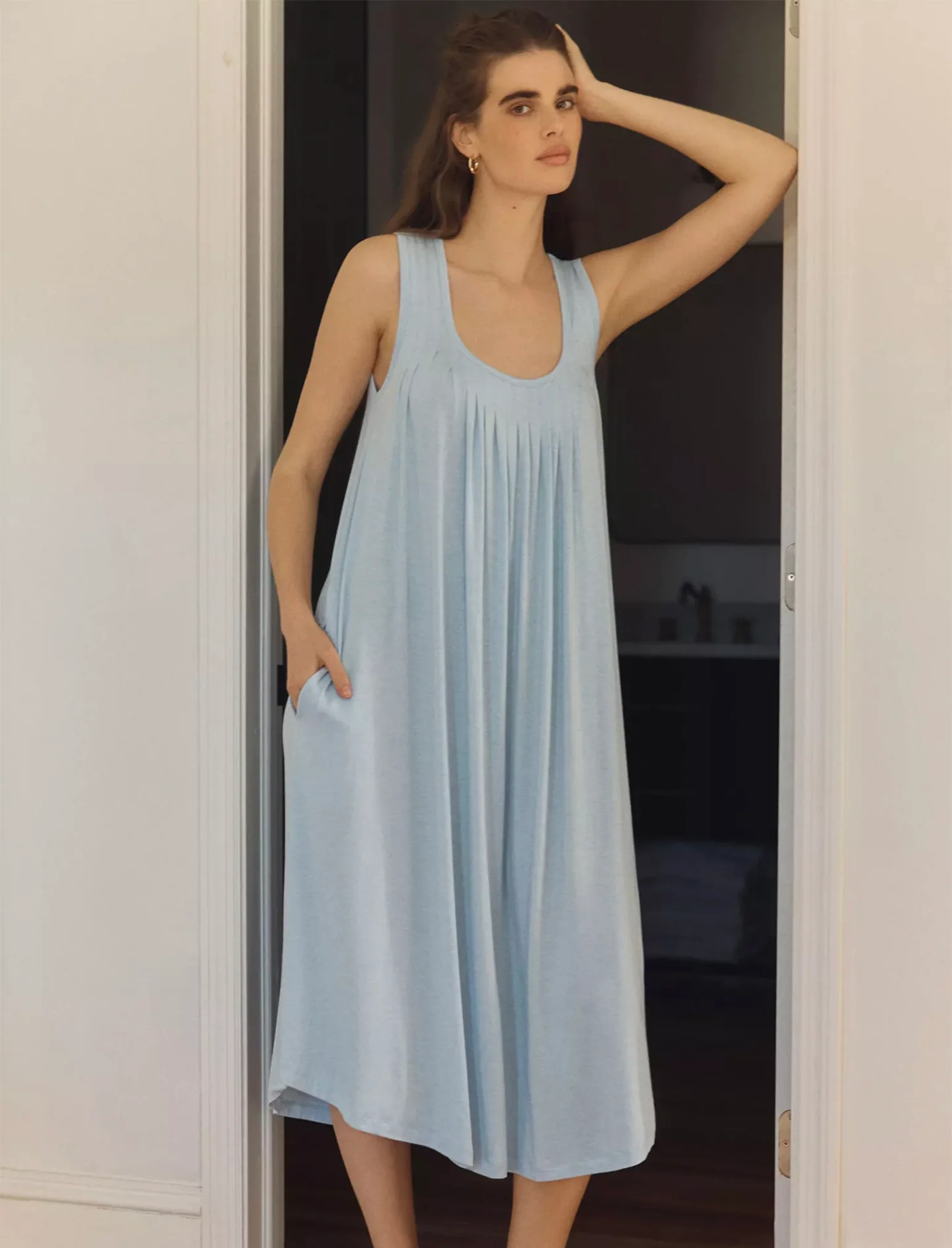 Kate Modal Soft Pleat Front Nightie - Image 7