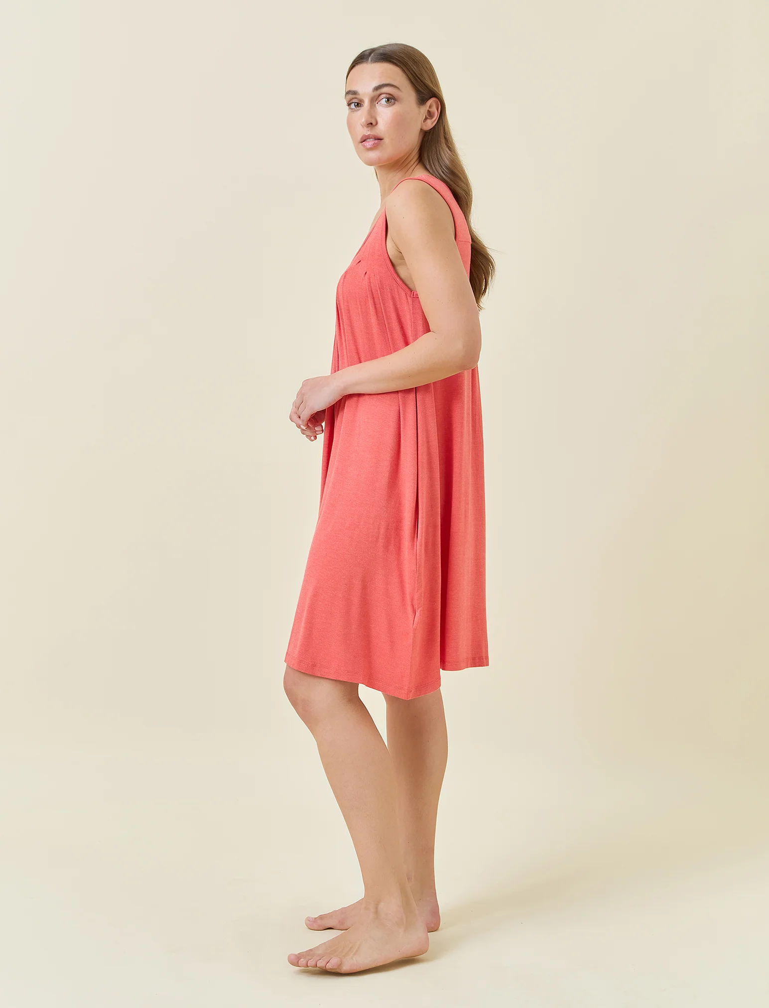 Kate Modal Soft Pleat Front Nightie - Image 3