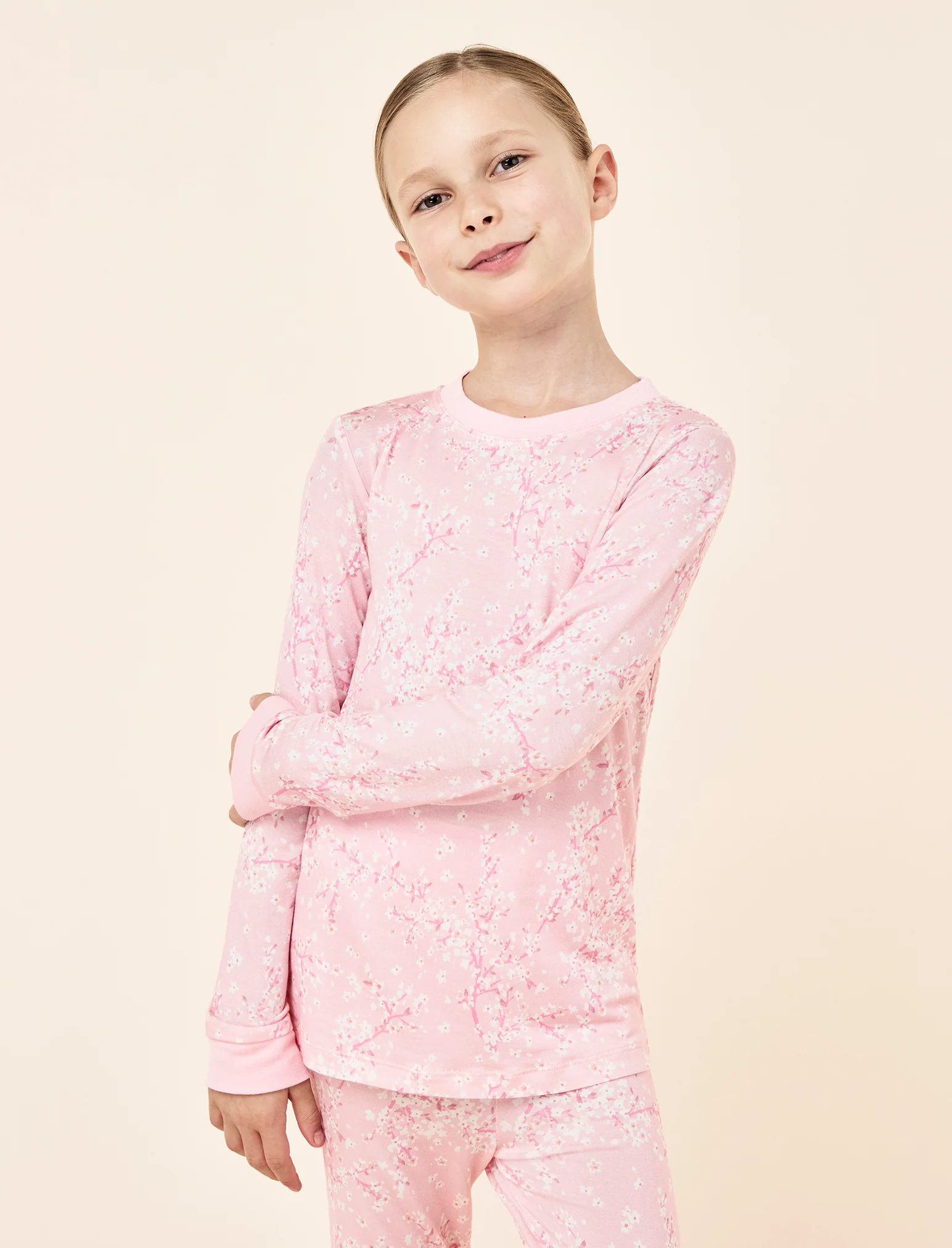 Kids Cheri Blossom Pink Full Length PJ Set - Image 4