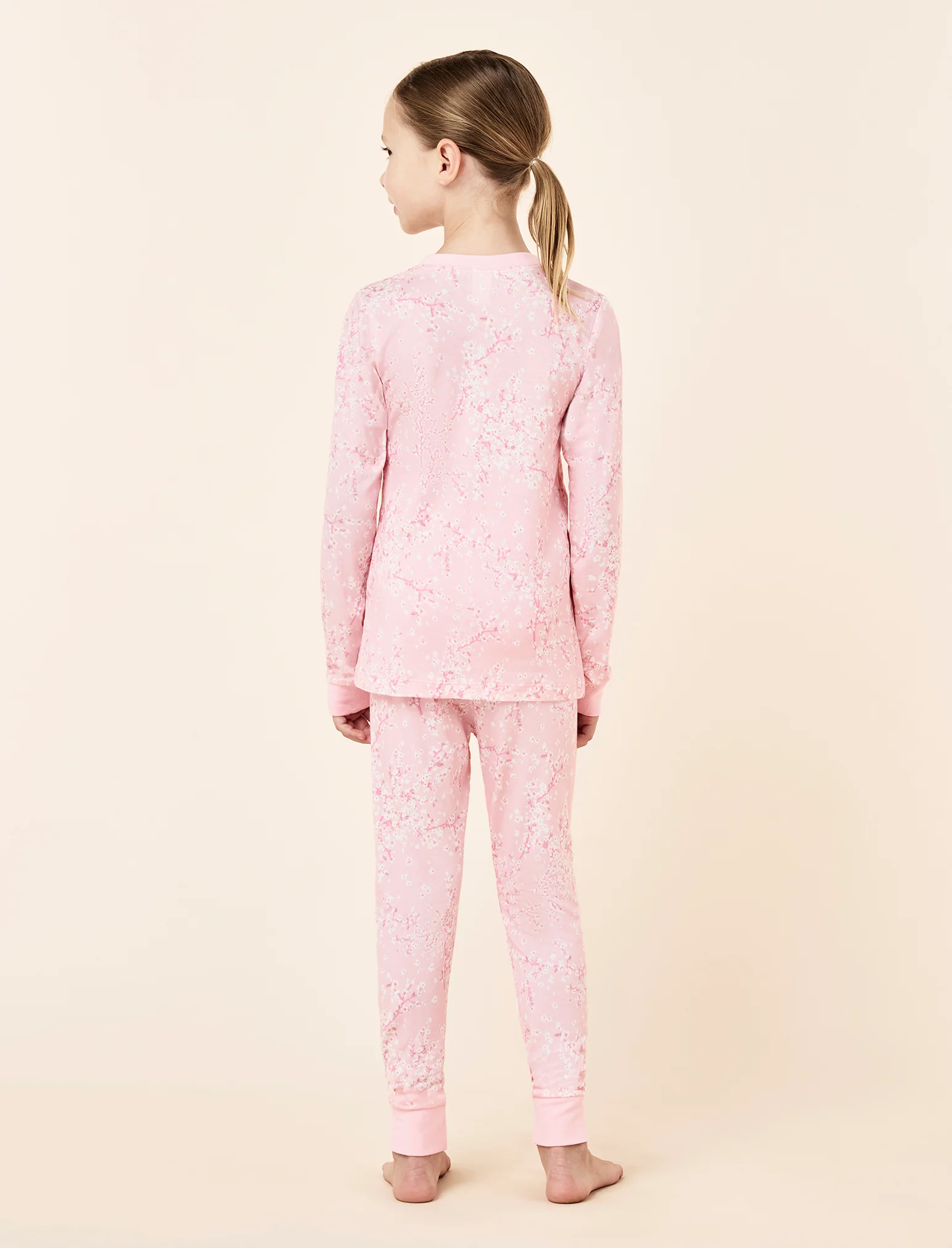 Kids Cheri Blossom Pink Full Length PJ Set - Image 5