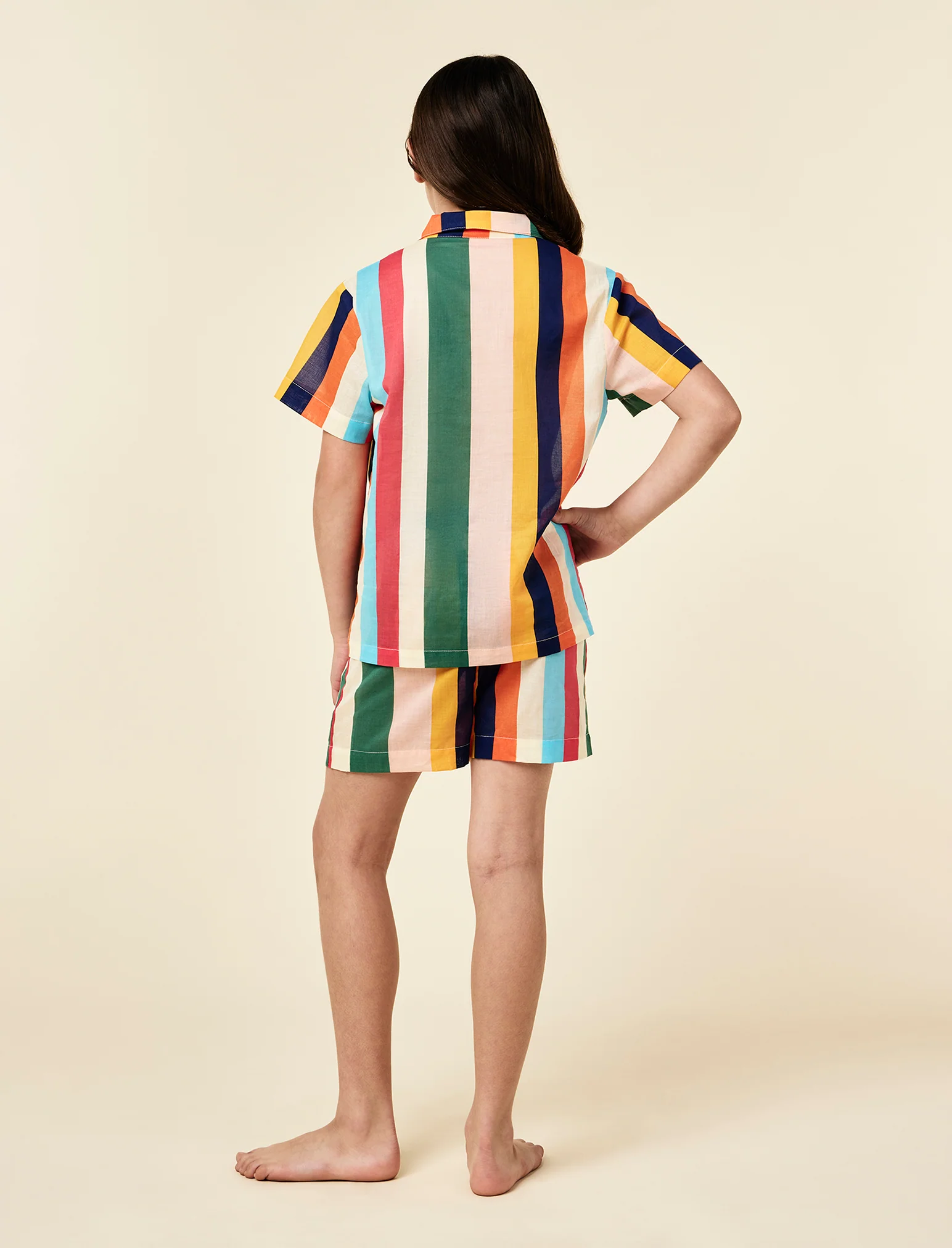 Kids Holiday Stripe Boxer PJ Set - Image 3