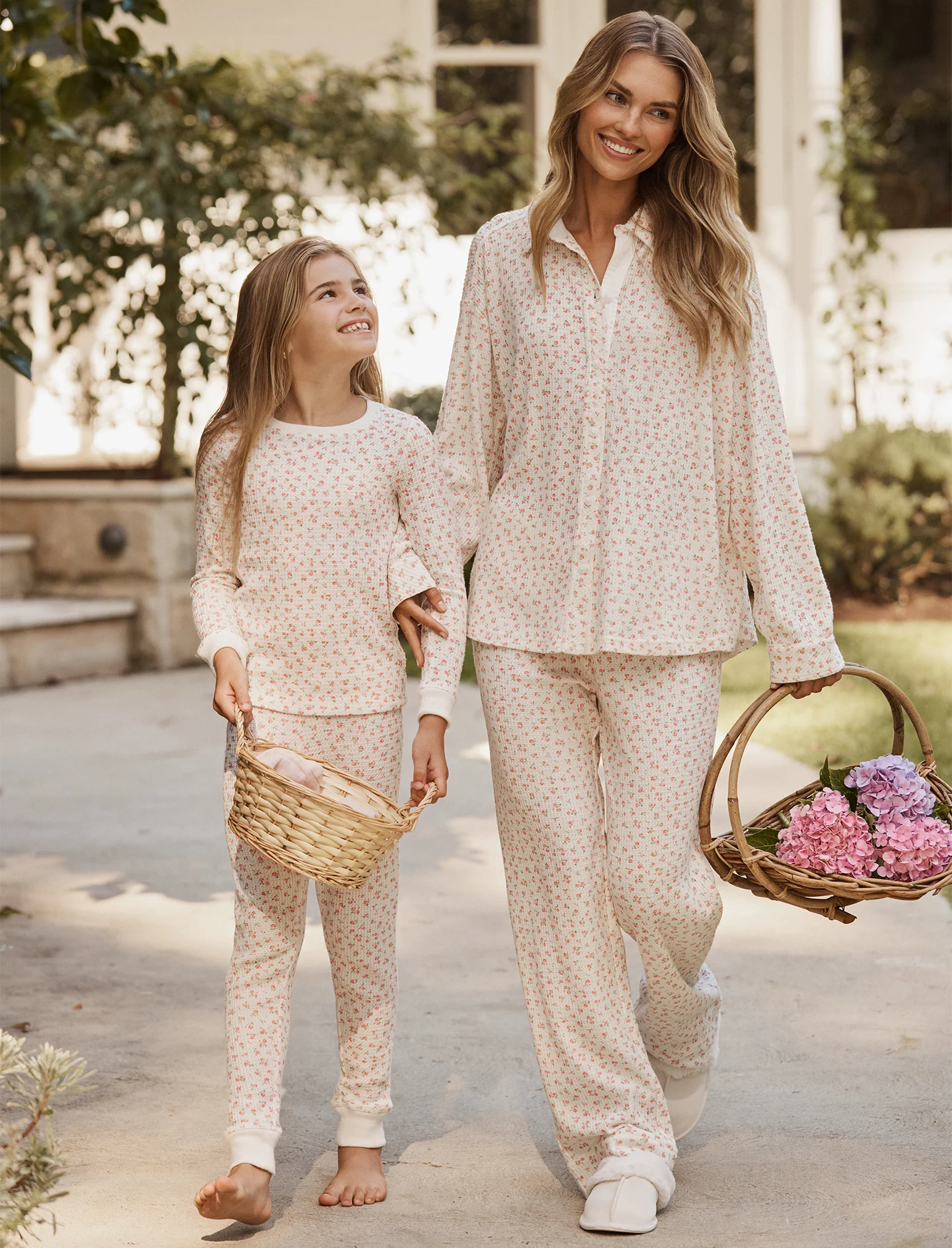 Kids Rosette Waffle Full Length PJ Set - Image 4