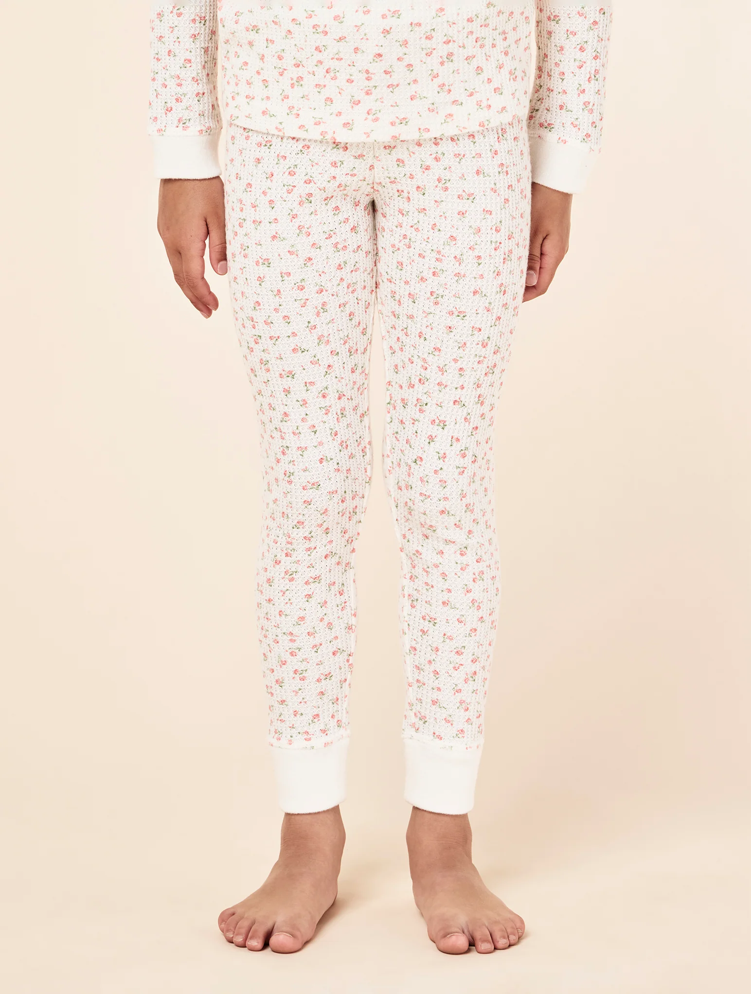Kids Rosette Waffle Full Length PJ Set - Image 5
