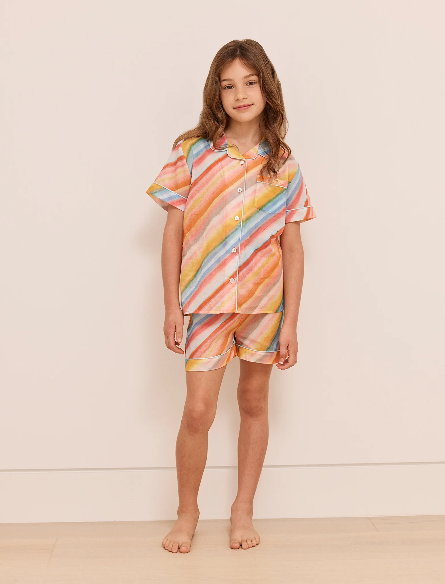Kids Sophie Stripe Woven Boxer PJ Set - Image 3