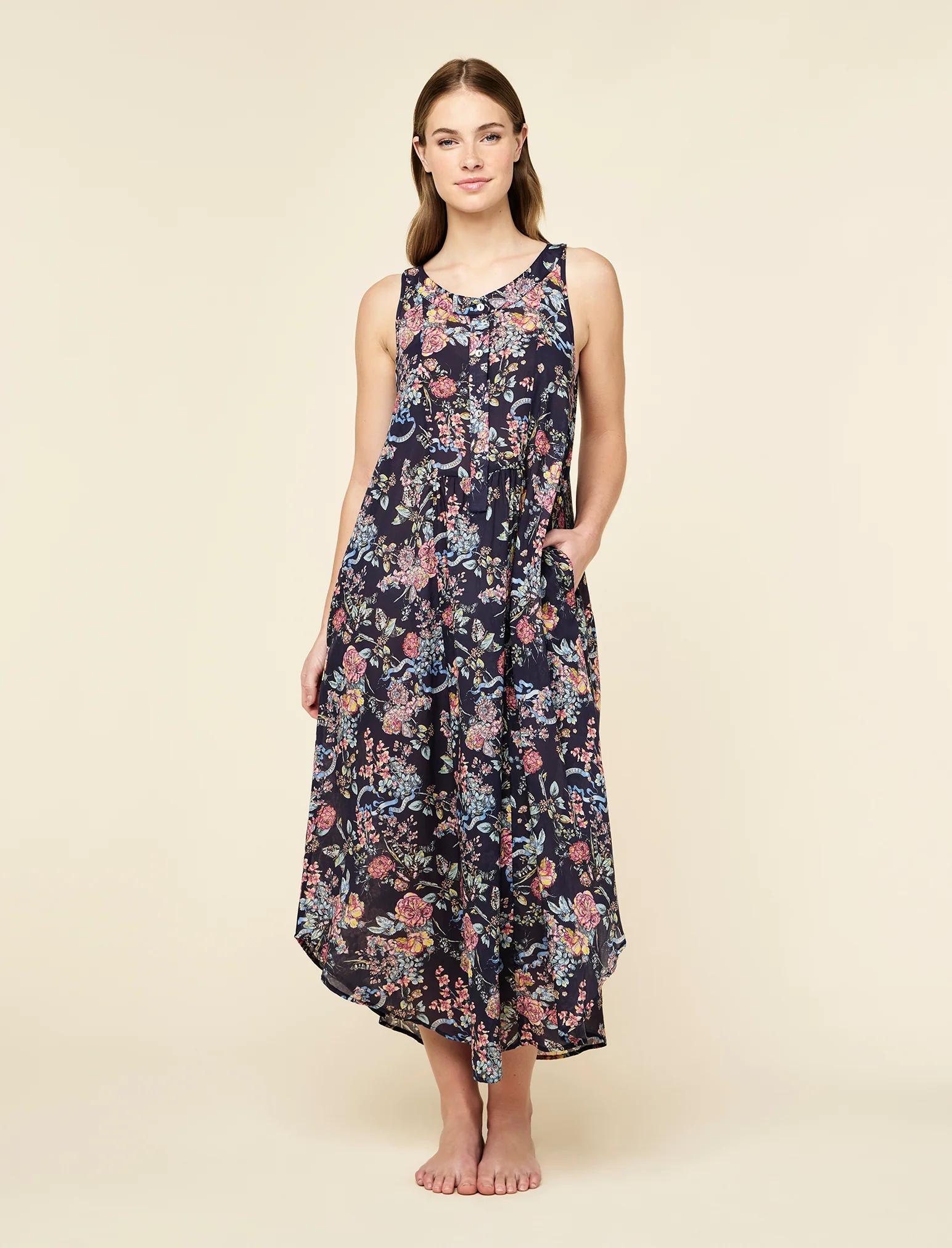 Layla Panel Front Maxi Nightie